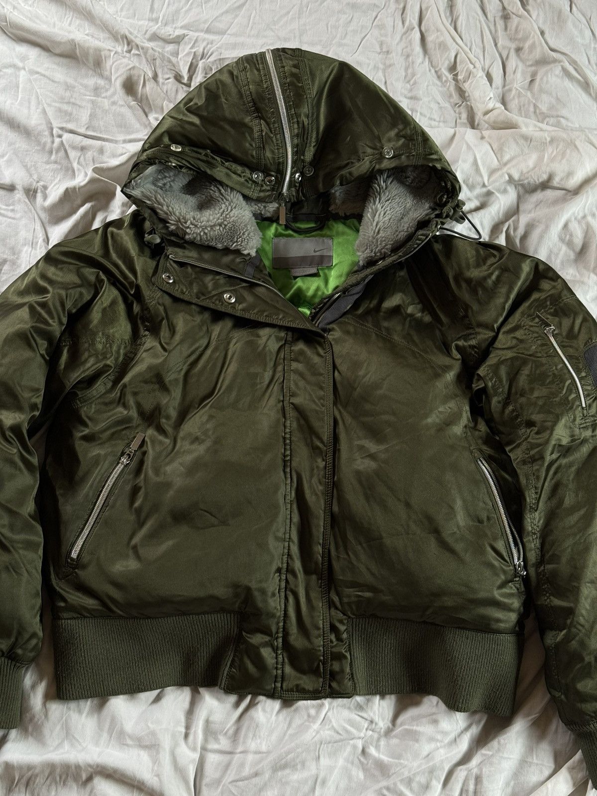 Nike Nike vintage hooded zip down bomber jacket 203101 techwear Size XL / US 12-14 / IT 48-50 - 8 Thumbnail