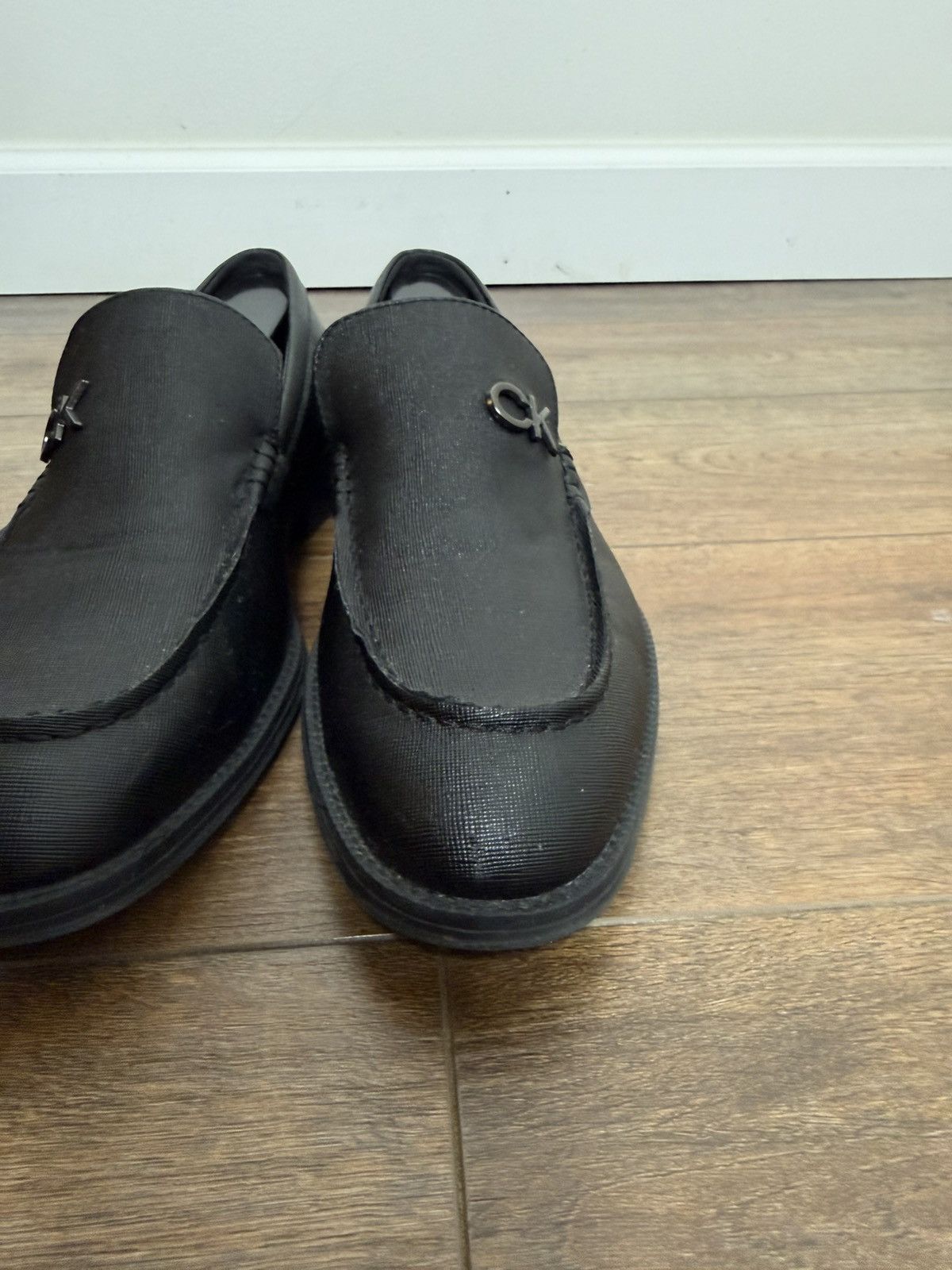 Calvin Klein London Fog Men’s Black Slip-On Dress Loafers – Size 9.5M Size US 9 / EU 42 - 4 Thumbnail