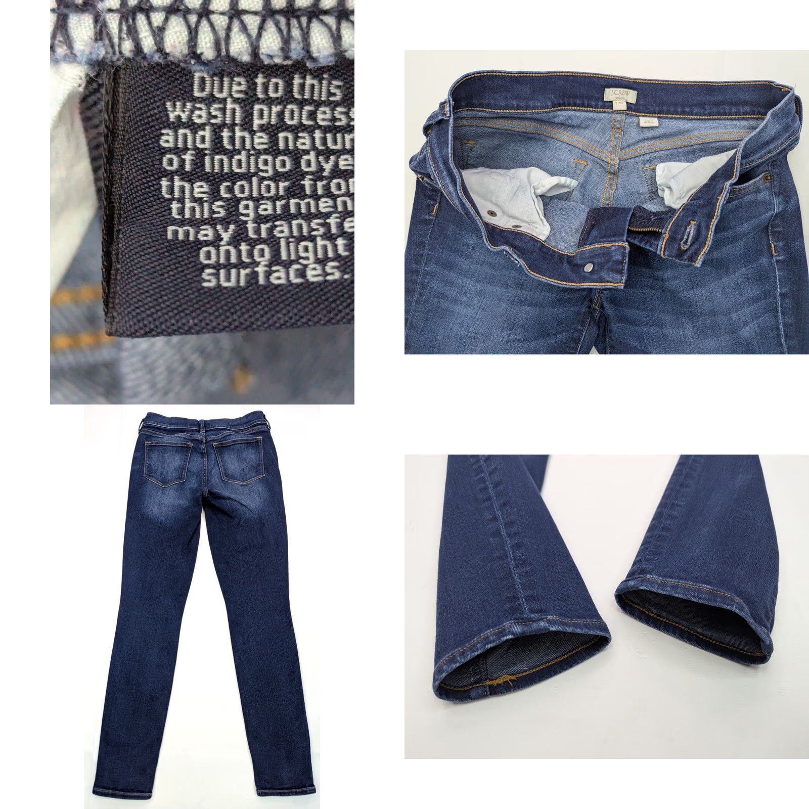 J.Crew J.CREW Stretch Skinny Jeans Women 28 Blue E7294 Skinny Modern 5-Pocket Denim Woman Jeans M/L - 28x29.5 / 27x30 tag adjustable size XX Size 28" / US 6 / IT 42 - 8 Thumbnail