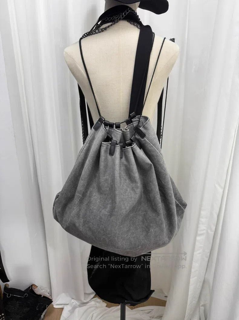 Yohji Yamamoto Yohji Yamamoto Red label water-washed grey vagabond bag Size ONE SIZE - 5 Thumbnail