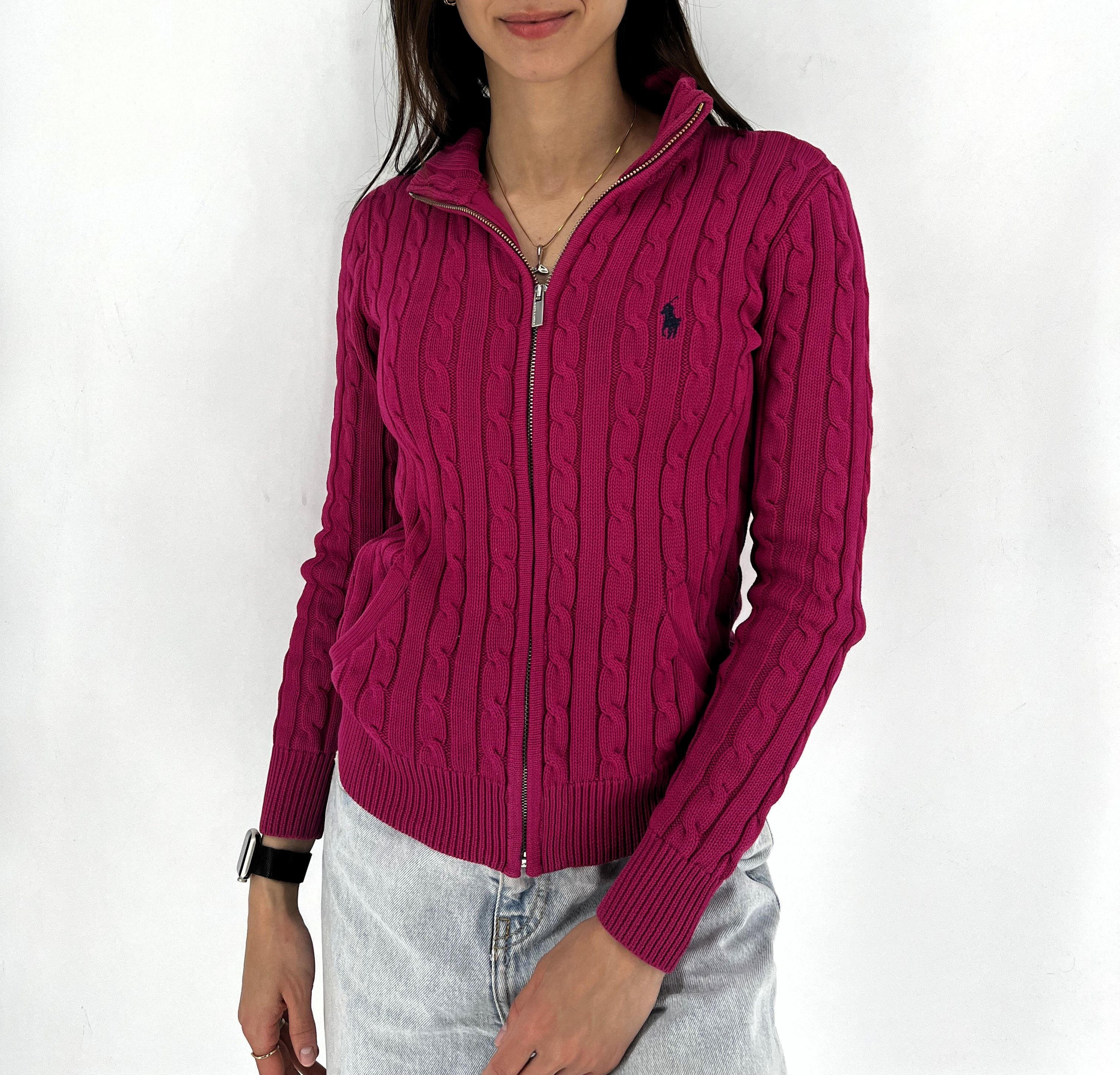 Polo Ralph Lauren Vintage Polo By Ralph Lauren Cable Knit Zip Sweater Size S / US 4 / IT 40 - 1 Thumbnail