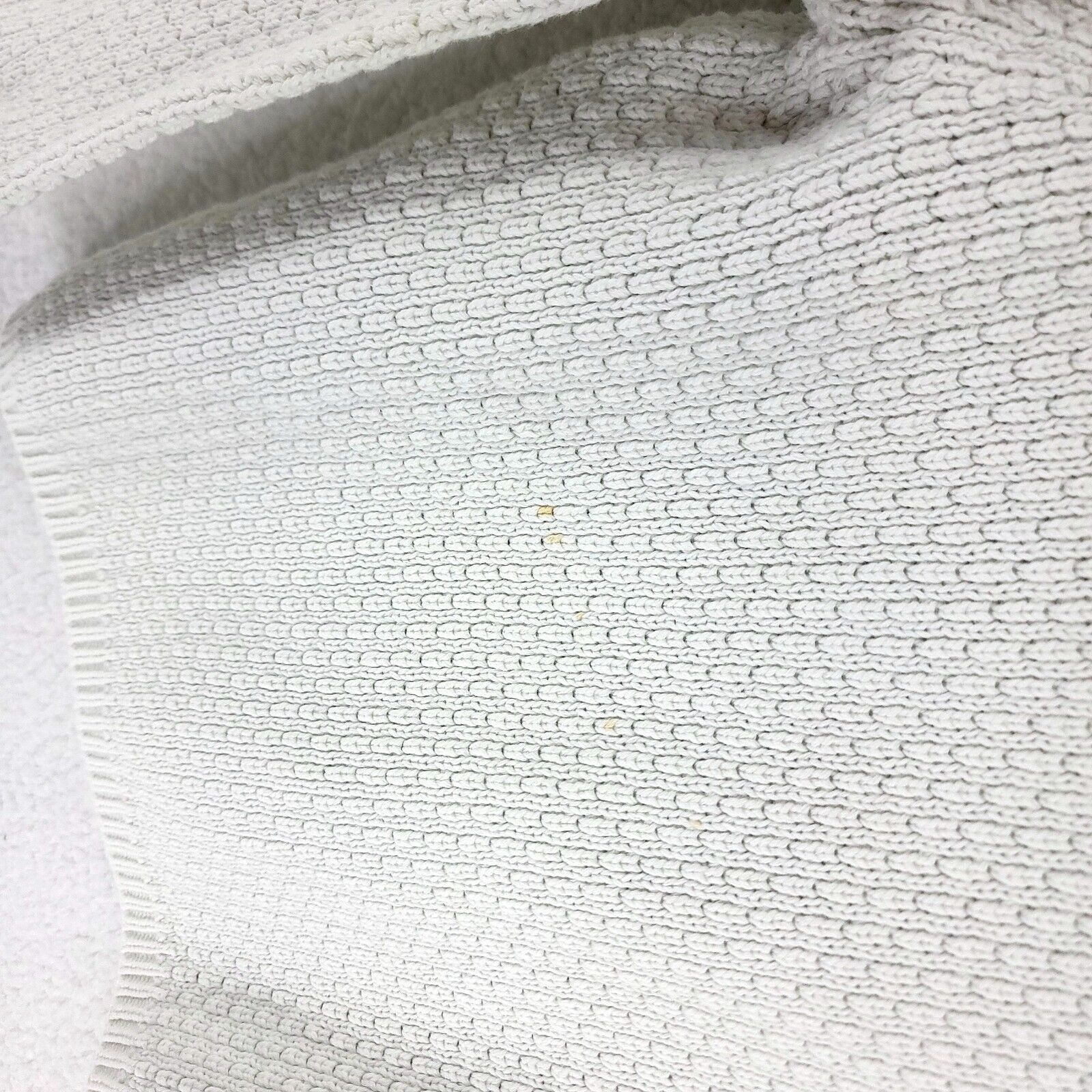 Talbots Damaged Stained Talbots Petite P White Cotton Cable Knit Swe Size XS / US 0-2 / IT 36-38 - 6 Thumbnail