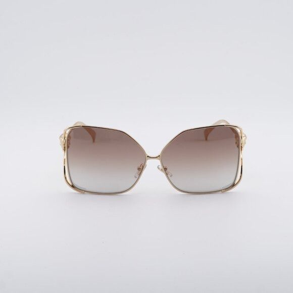 Versace Versace VE2288 1002B8 Sunglasses Gold Square Frame, Brown Size ONE SIZE - 2 Thumbnail