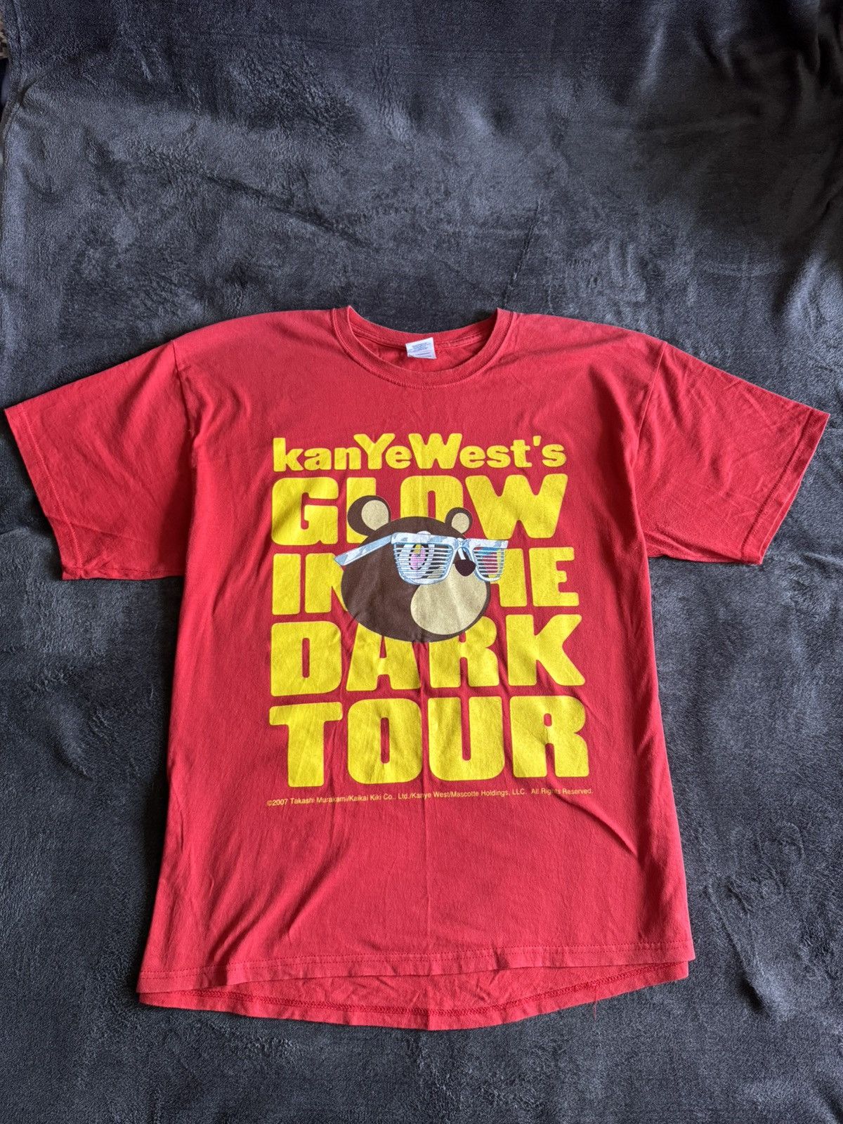 Kanye West × Rap Tees × Takashi Murakami Rare 2007 Kanye West Glow 