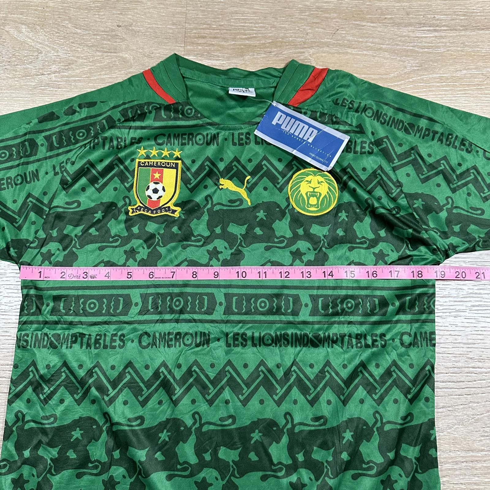 Puma NWT Puma Futbol Jersey 3XL Green Cameroon Soccer Size ONE SIZE - 6 Thumbnail
