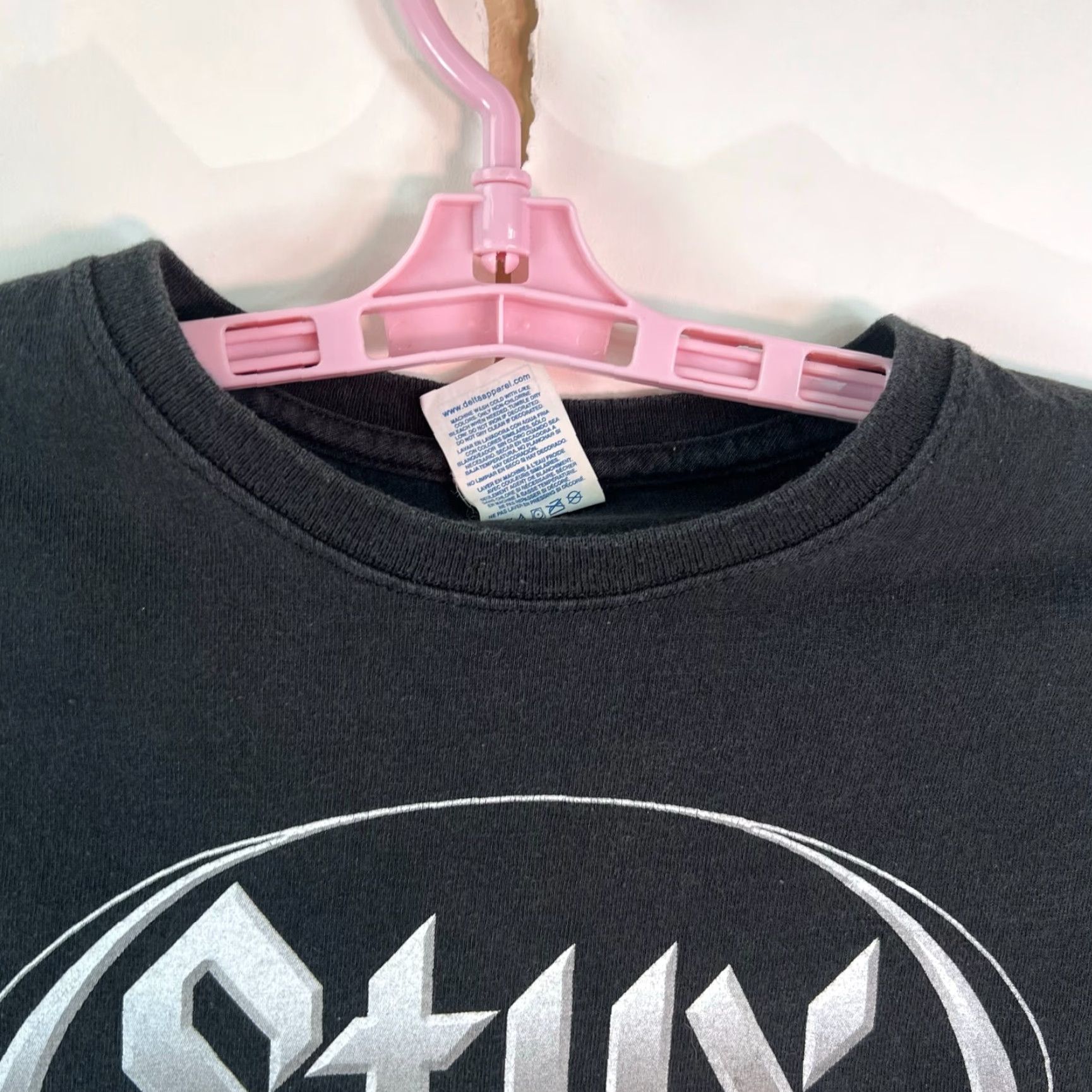 Delta Styx Shirt Adult M Black 2 Sided Graphics Tee Rock Band Delta Mens Shirt M Black 2 Sided Graphic Print Size US M / EU 48-50 / 2 - 3 Thumbnail