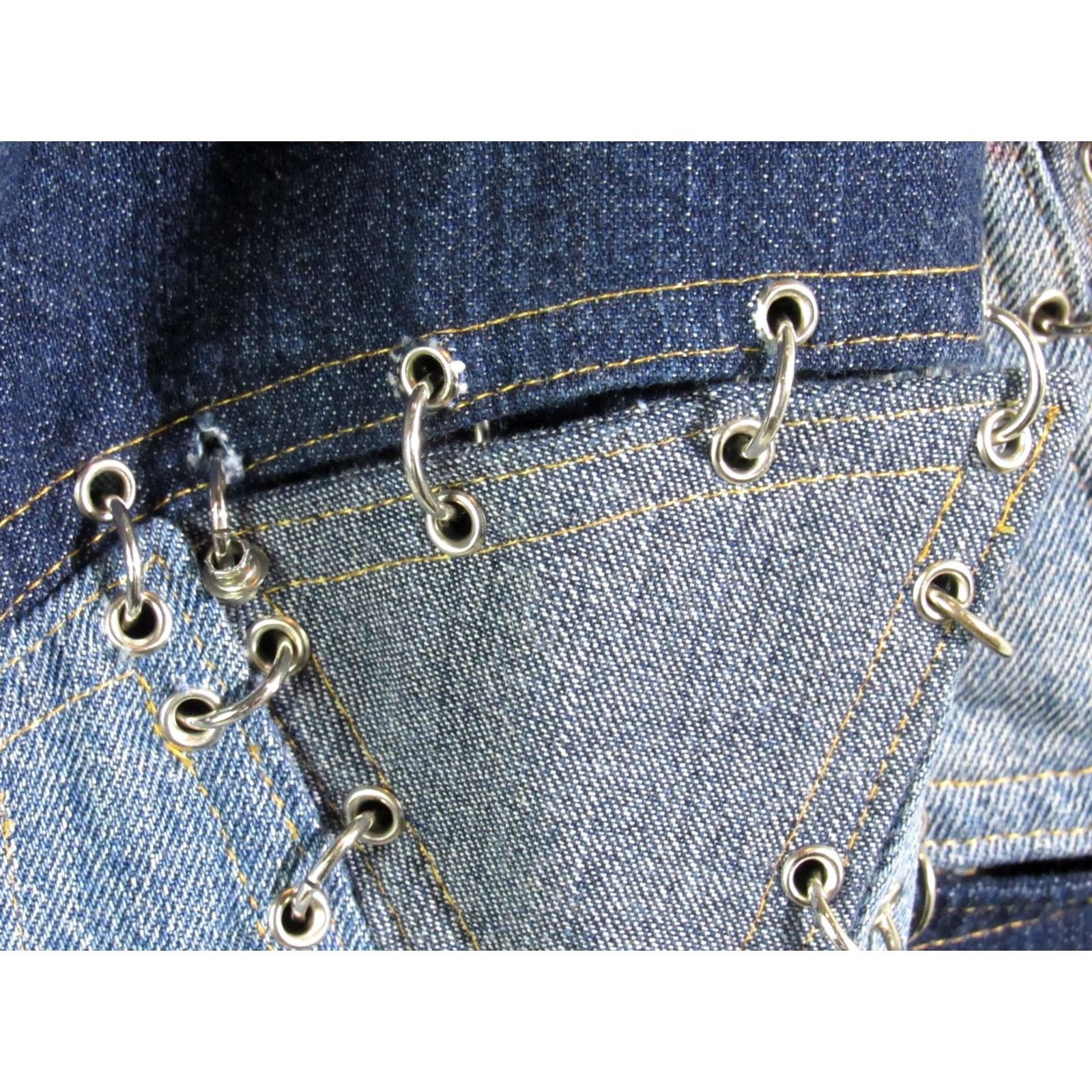 Calvin Klein Calvin Klein Patchwork Denim Jacket Women XS/Small Multicolor Casual Button Hook & Loop Jean Pockets Designer Size 26" / US 2 / IT 38 - 5 Thumbnail