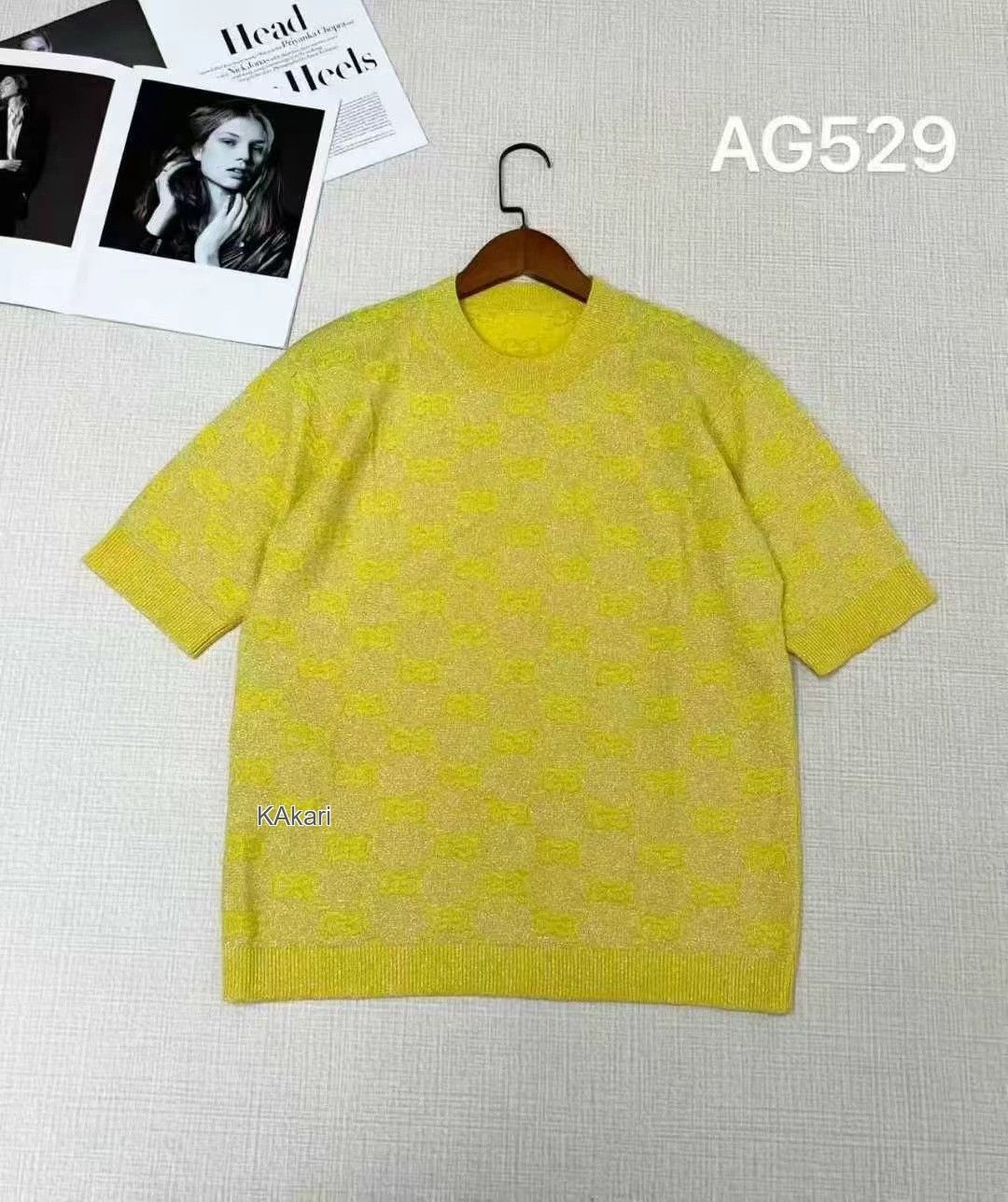 Gucci Gucci All-Over Logo Silver Thread Knit Top Size US M / EU 48-50 / 2 - 1 Thumbnail