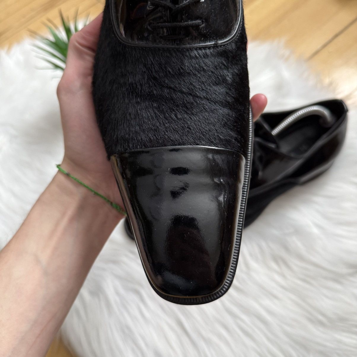 Dsquared2 📌 RARE Vintage Dsquared2 Pony Hair Derby Shoes Leather Size US 10 / EU 43 - 6 Thumbnail