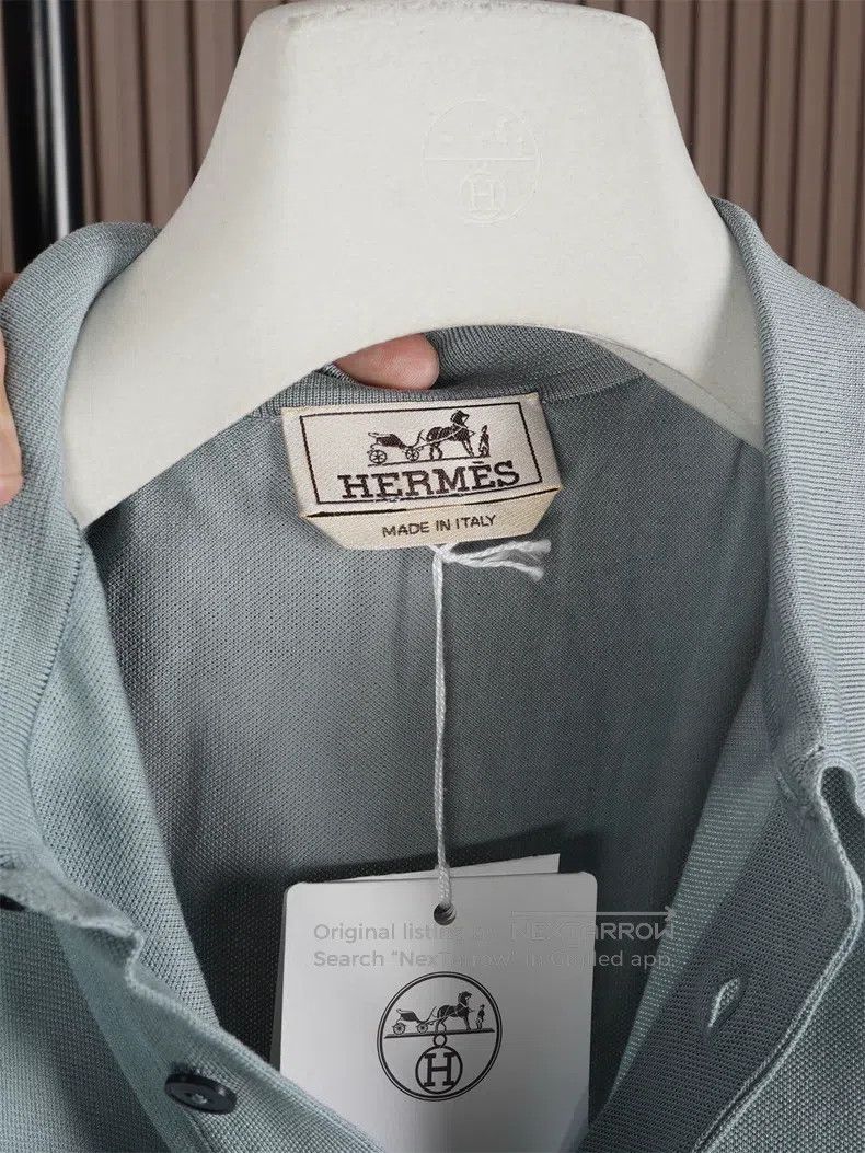 Hermes Hermes Beige Short Sleeve Polo Size US L / EU 52-54 / 3 - 6 Thumbnail