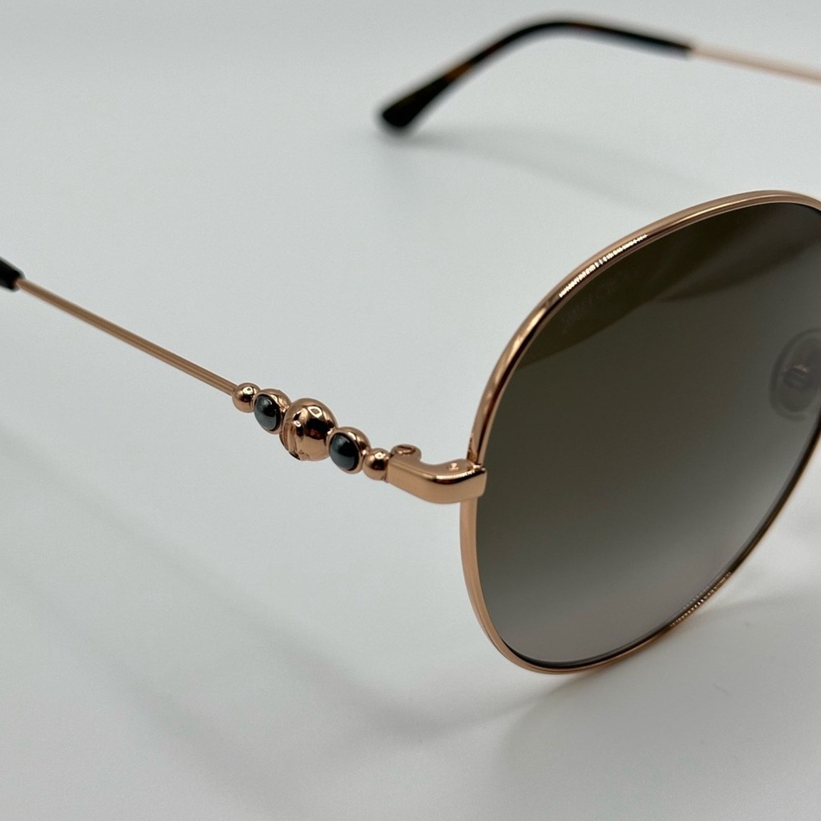 Jimmy Choo NEW JIMMY CHOO Birdie/S 06J Gold Brown Women Sunglasses Size ONE SIZE - 5 Thumbnail
