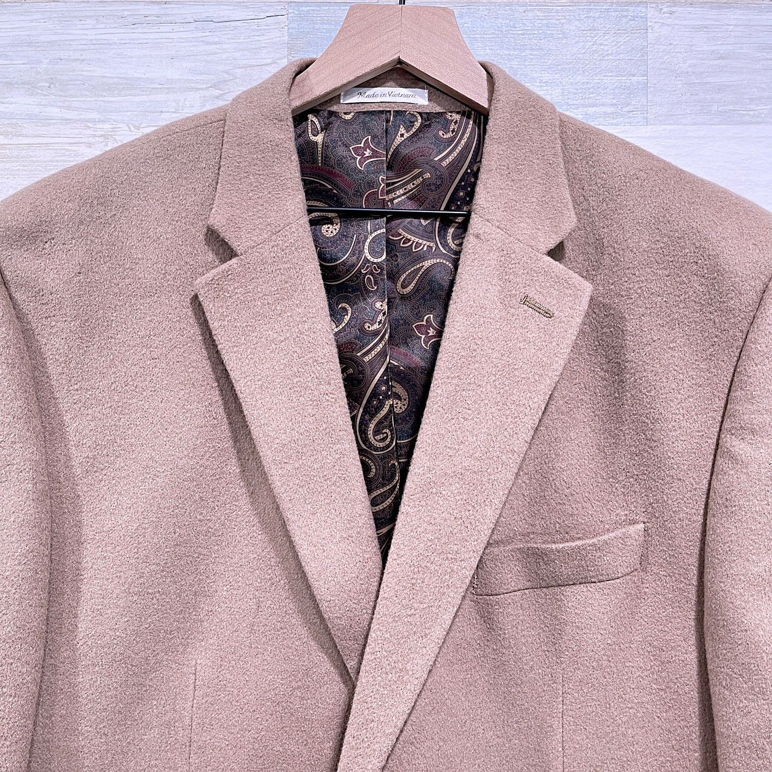 Lauren Ralph Lauren LRL Ralph Lauren Flannel Sport Coat Tan Wool Blend Mens 48R Size 48R - 2 Thumbnail