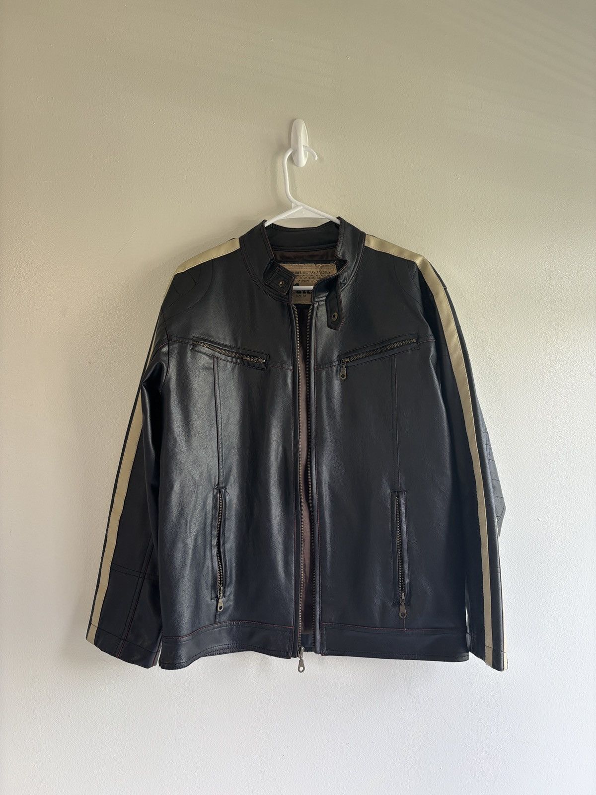 Other Leather Racing Moto Jacket, Military Apparel Size US M / EU 48-50 / 2 - 2 Thumbnail