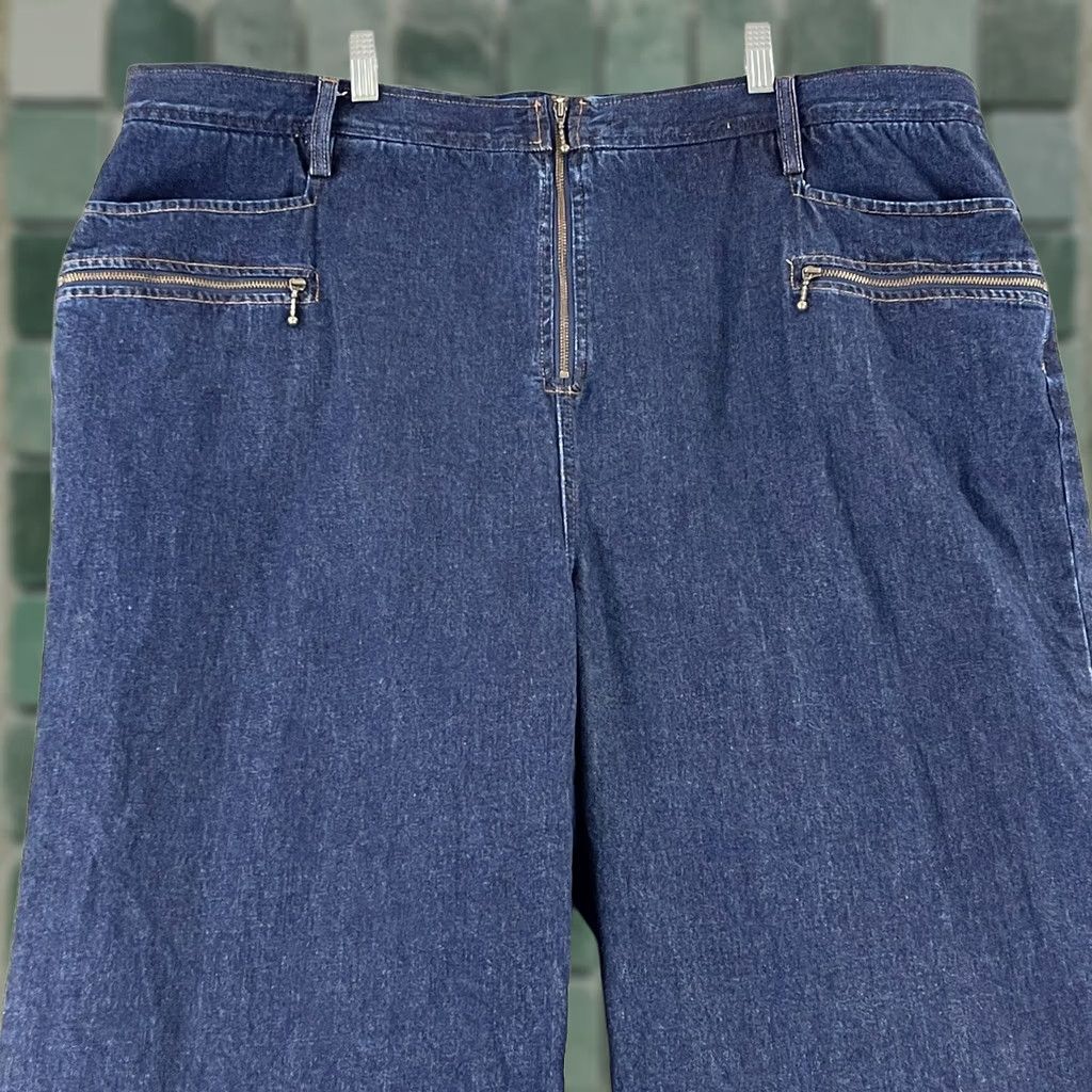Madewell Madewell x Karen Walker Blazar Zip Jeans Womens Size 37 Wide-Leg Blue Frayed Hem Jeans Size 25" / US 0 / IT 36 - 1 Thumbnail