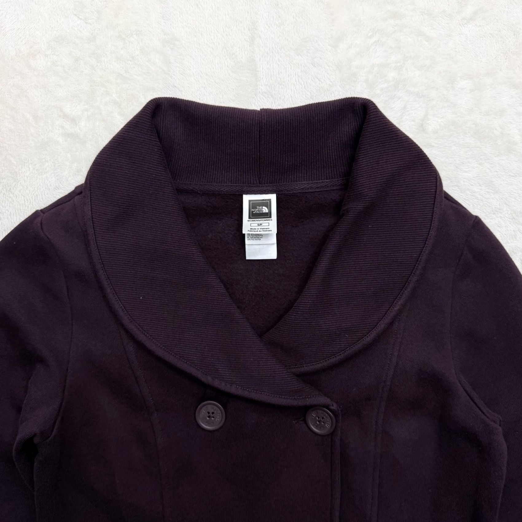 The North Face VINTAGE The North Face Pea Jacket Coat Womens S Purple Fleece Double Breasted Warm Size S / US 4 / IT 40 - 2 Thumbnail