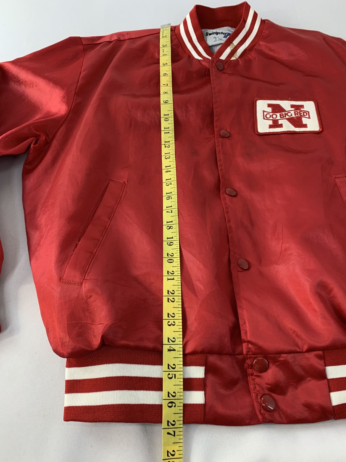 Swingster 90s Swingster Go Big Red Red Satin Bomber Varsity Jacket Size US L / EU 52-54 / 3 - 11 Thumbnail