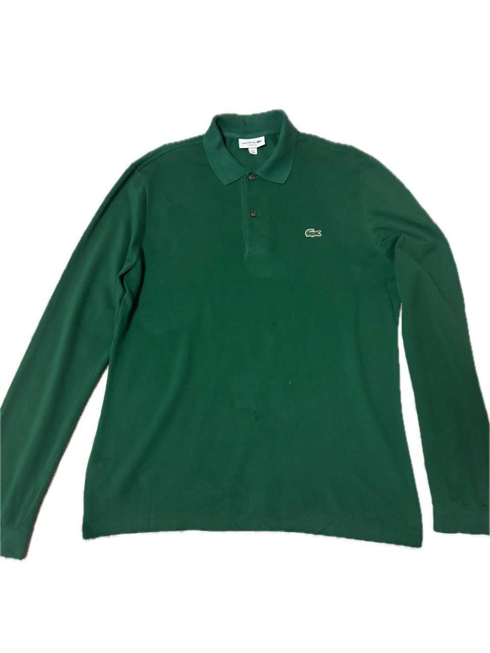 Lacoste Lacoste Classic Fit Long Sleeve Polo – Green – Size M Size US M / EU 48-50 / 2 - 1 Thumbnail