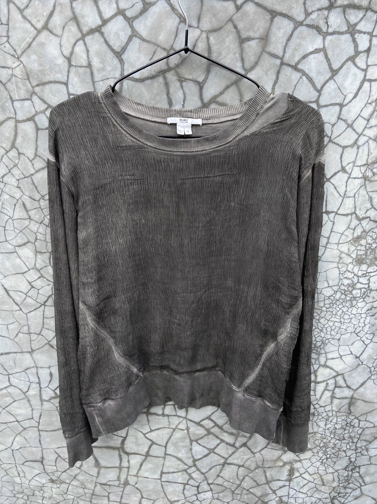 Helmut Lang Offer‼️ Helmut Lang Aesthetic Destroy Distressed Sweatshirt Size US S / EU 44-46 / 1 - 5 Thumbnail