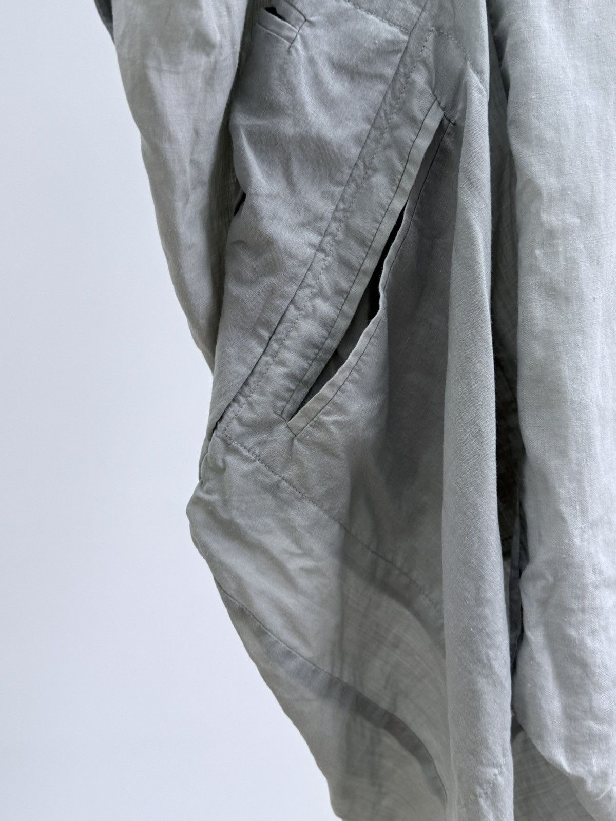 Marithe + Francois Girbaud Marithe + Francois Girbaud Gray Ramie Shirt Dress Size M / US 6-8 / IT 42-44 - 8 Thumbnail