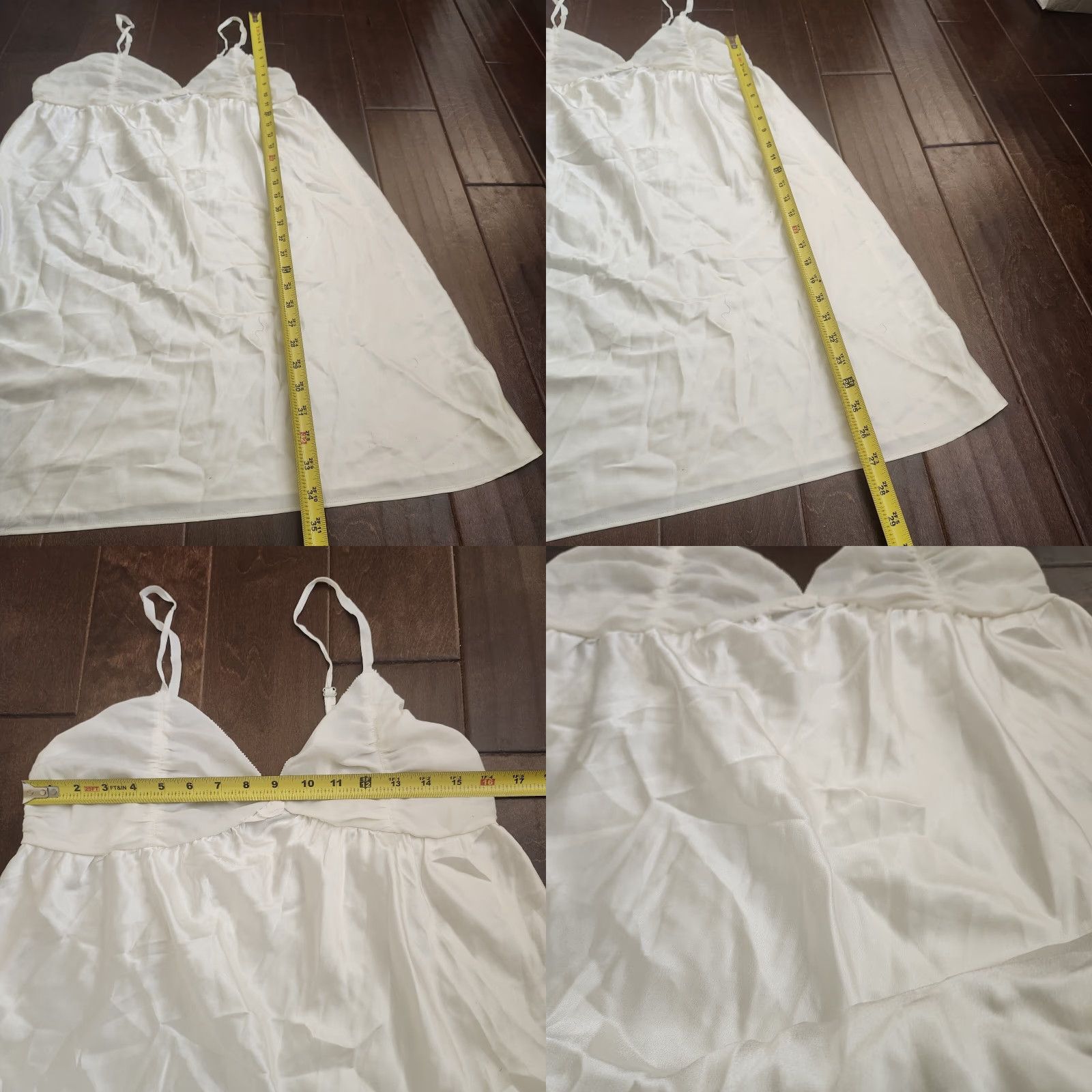 Vera Wang Vera Wang Dress Women's Nightgown Top - Size M White Polyester Solid Classic Modern-Seasonal Nightwear (Intimates & Sleep) Size M / US 6-8 / IT 42-44 - 8 Thumbnail