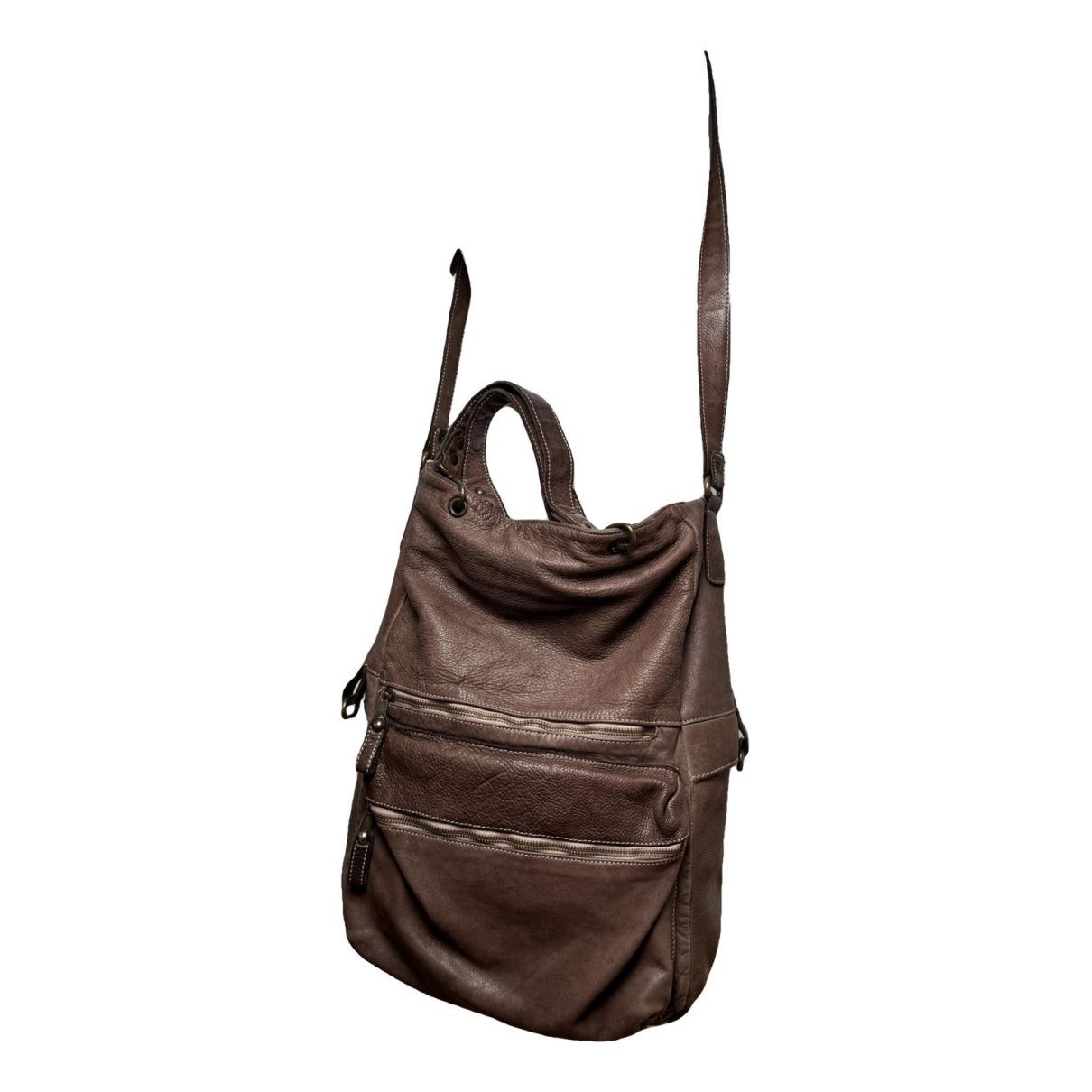 Giorgio Brato Brown Leather Handbag Size ONE SIZE - 1 Thumbnail