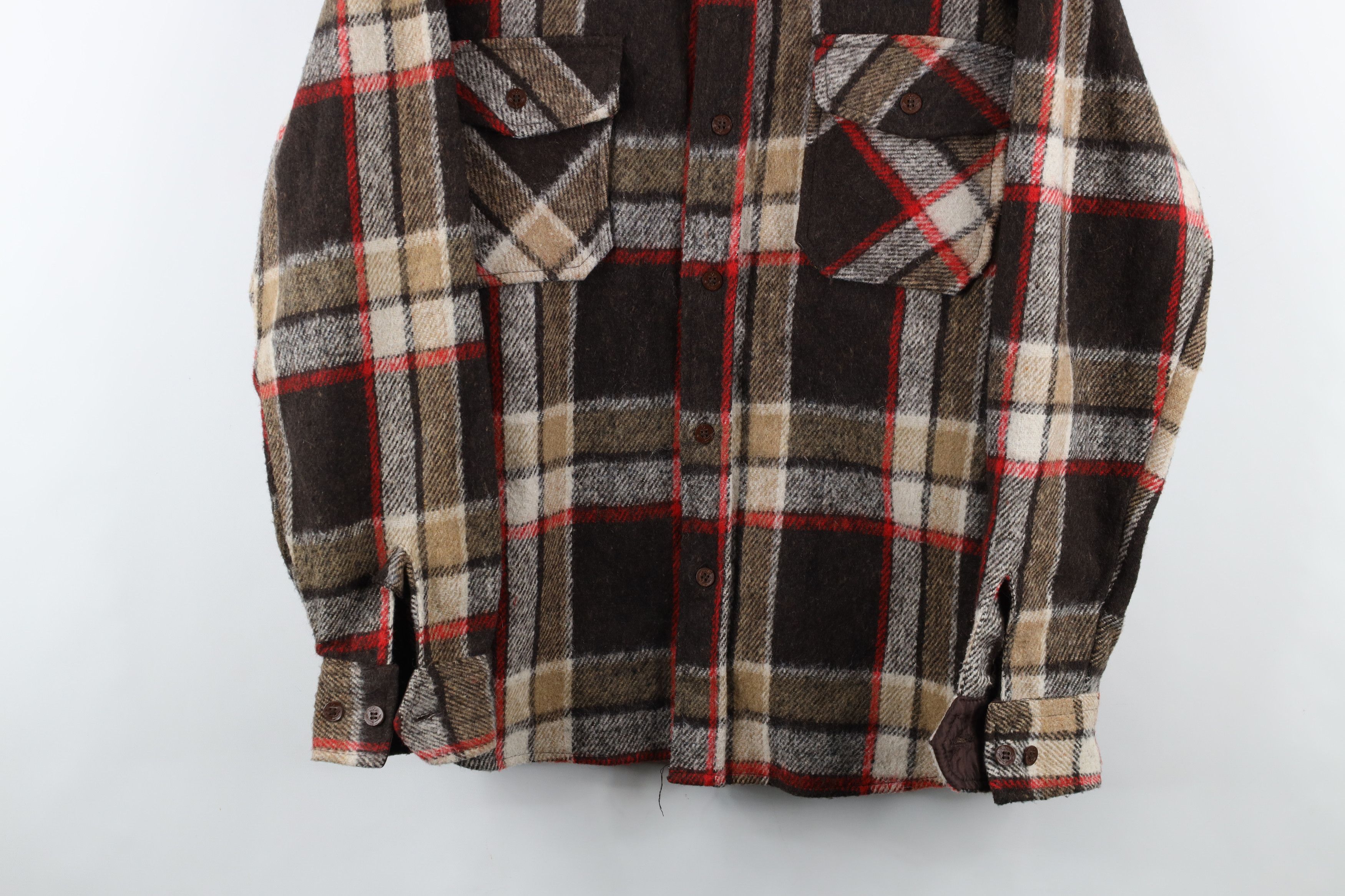 Vintage Vintage 70s 80s Streetwear CPO Shirt Jacket Jac Shirt Plaid Size US L / EU 52-54 / 3 - 3 Thumbnail