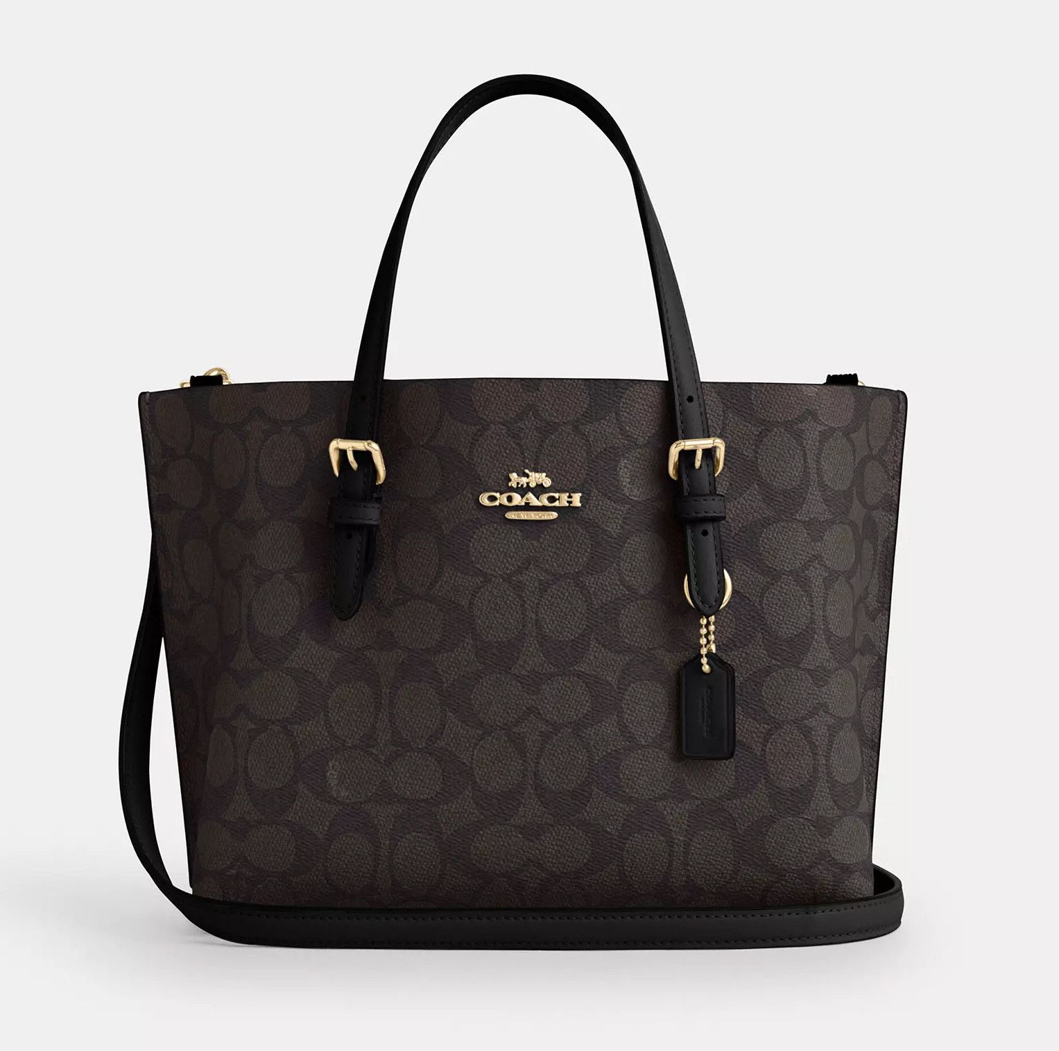 Coach Mollie Tote Bag 25 In Signature Canvas With Cherry