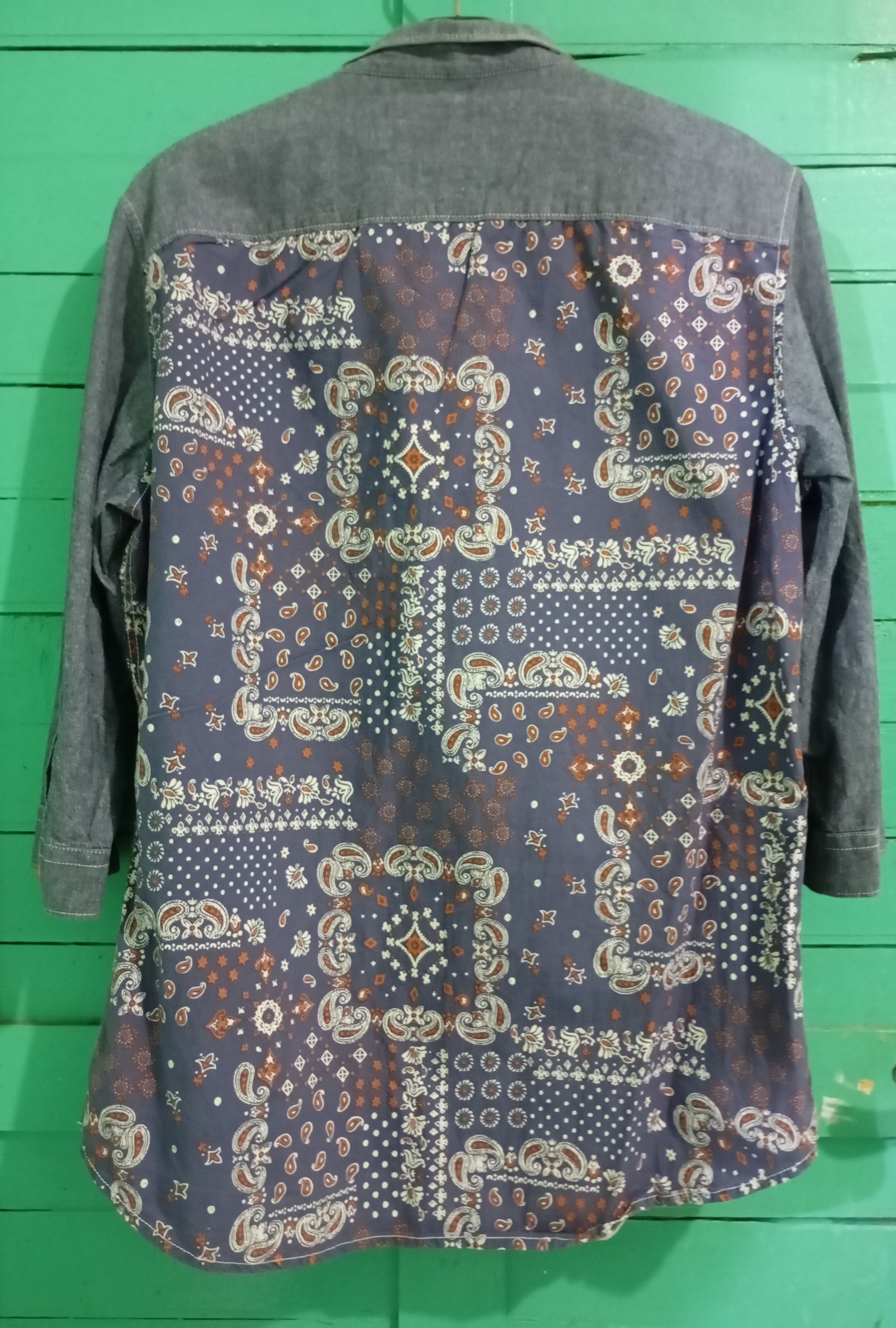 Japanese Brand Customellow Paisley 3/4 Sleeve Shirts Size M / US 6-8 / IT 42-44 - 2 Thumbnail