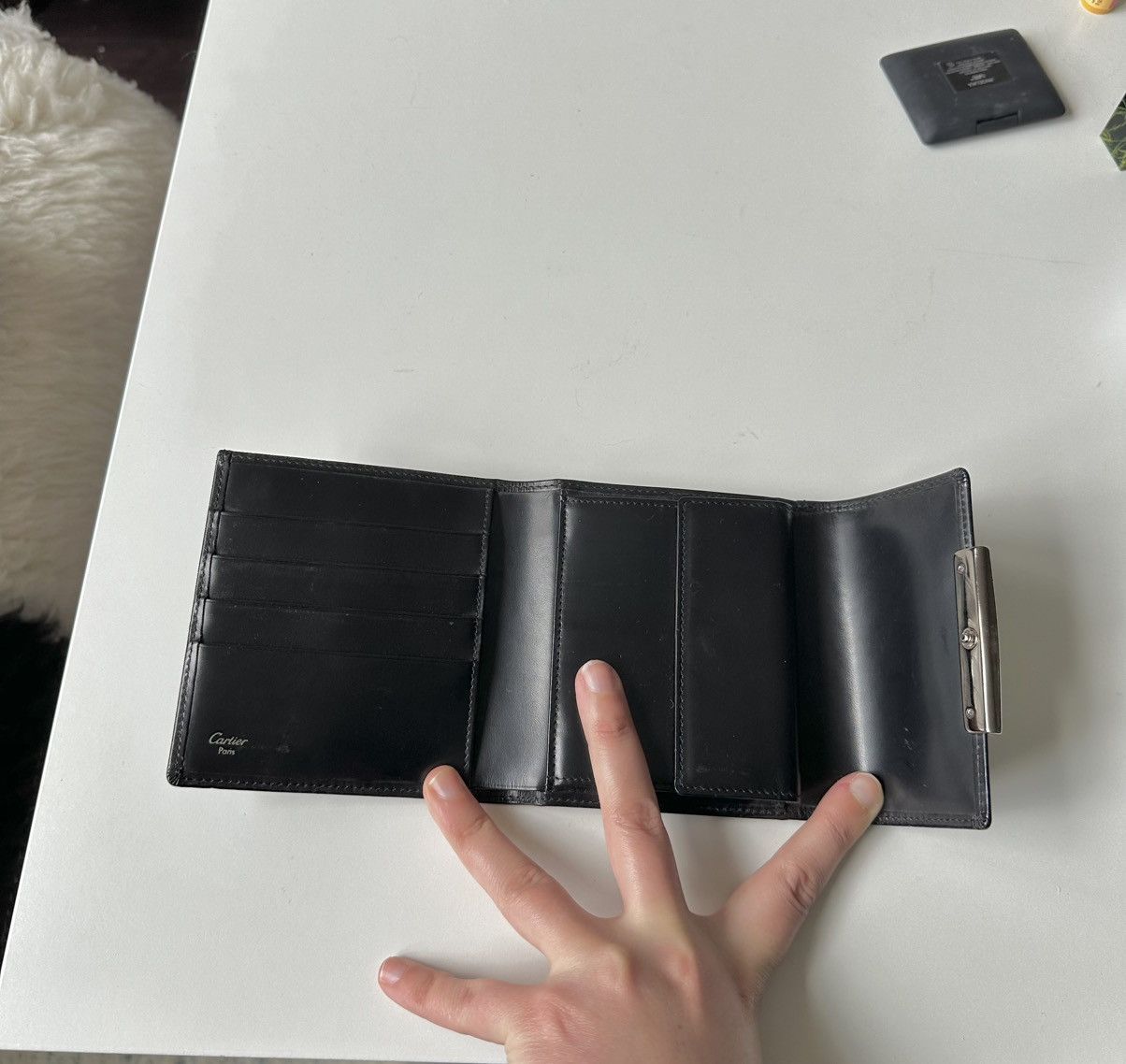Cartier Cartier Love Collection Leather Trifold Wallet Black Compact Size ONE SIZE - 5 Thumbnail