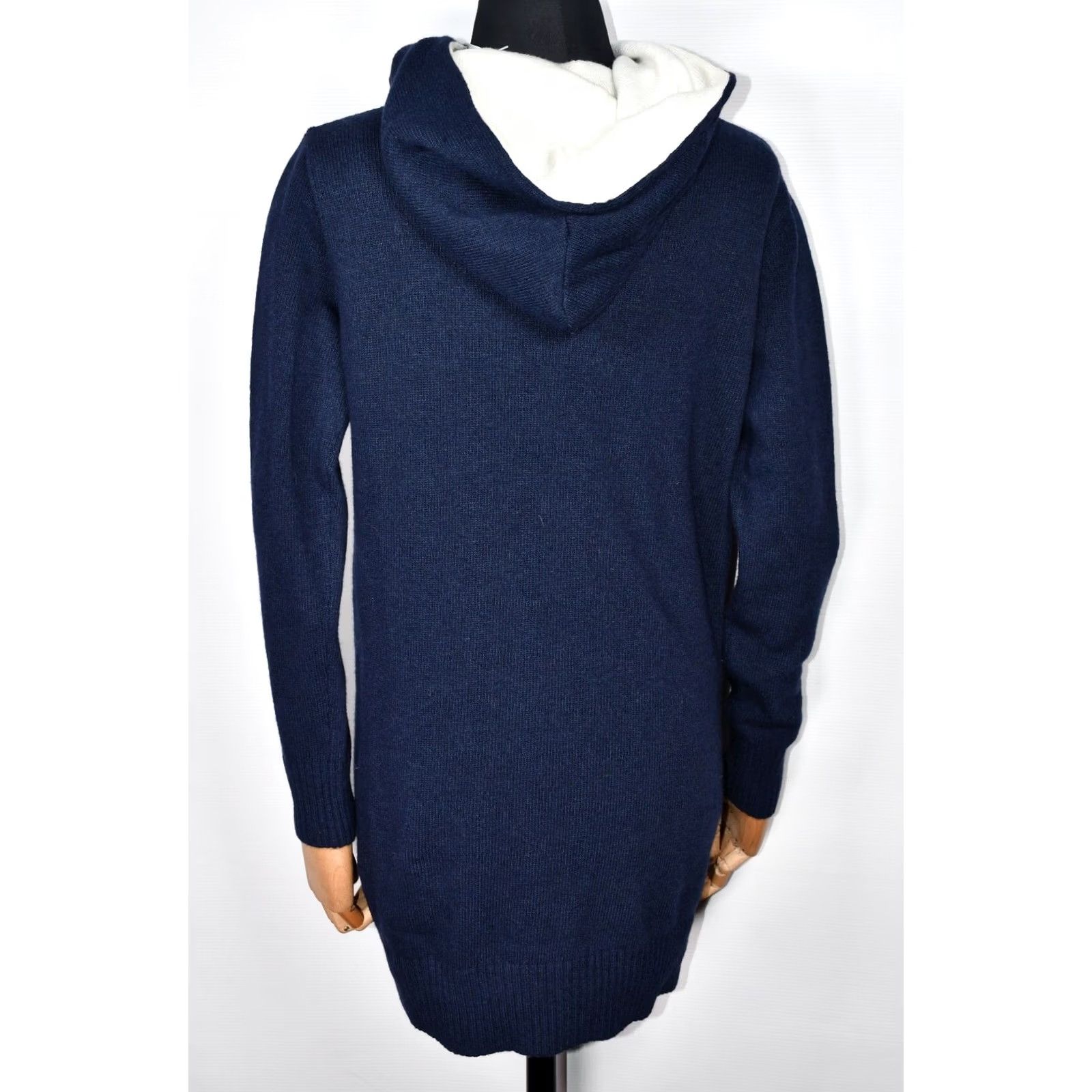 Rossignol ROSSIGNOL Hooded Wool/Cashmere Blend Knit Sweater Womens 36 Blue Pullover Casual Long Sleeve High Neck Size XS / US 0-2 / IT 36-38 - 7 Thumbnail