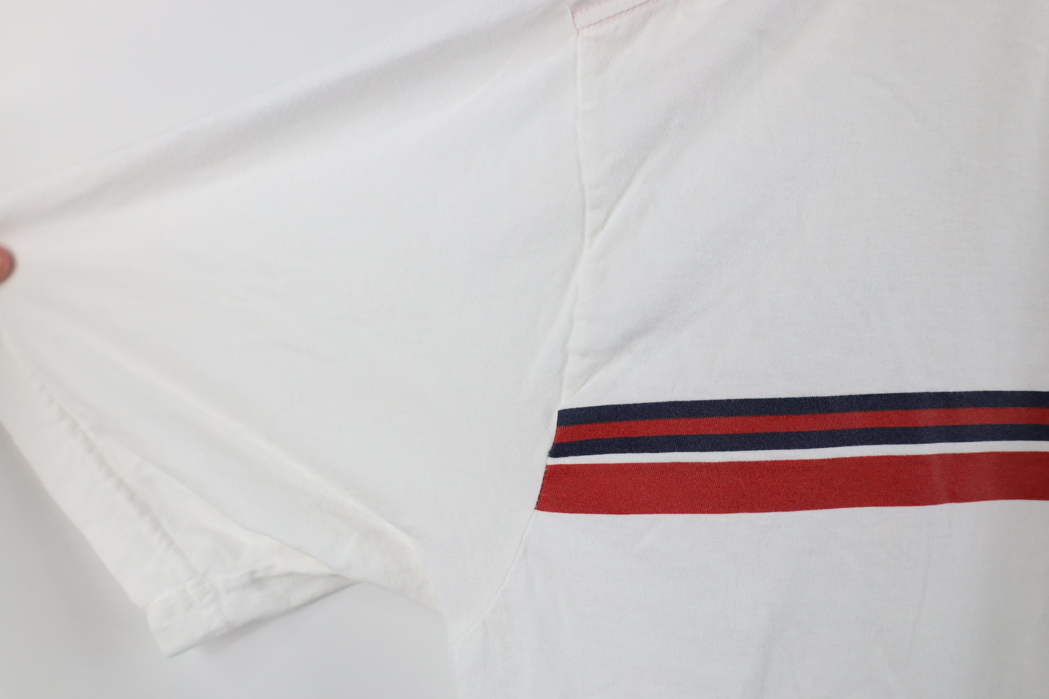 Tommy Hilfiger × Vintage Vintage Tommy Hilfiger Striped Short Sleeve T-Shirt White Size US XXL / EU 58 / 5 - 5 Thumbnail