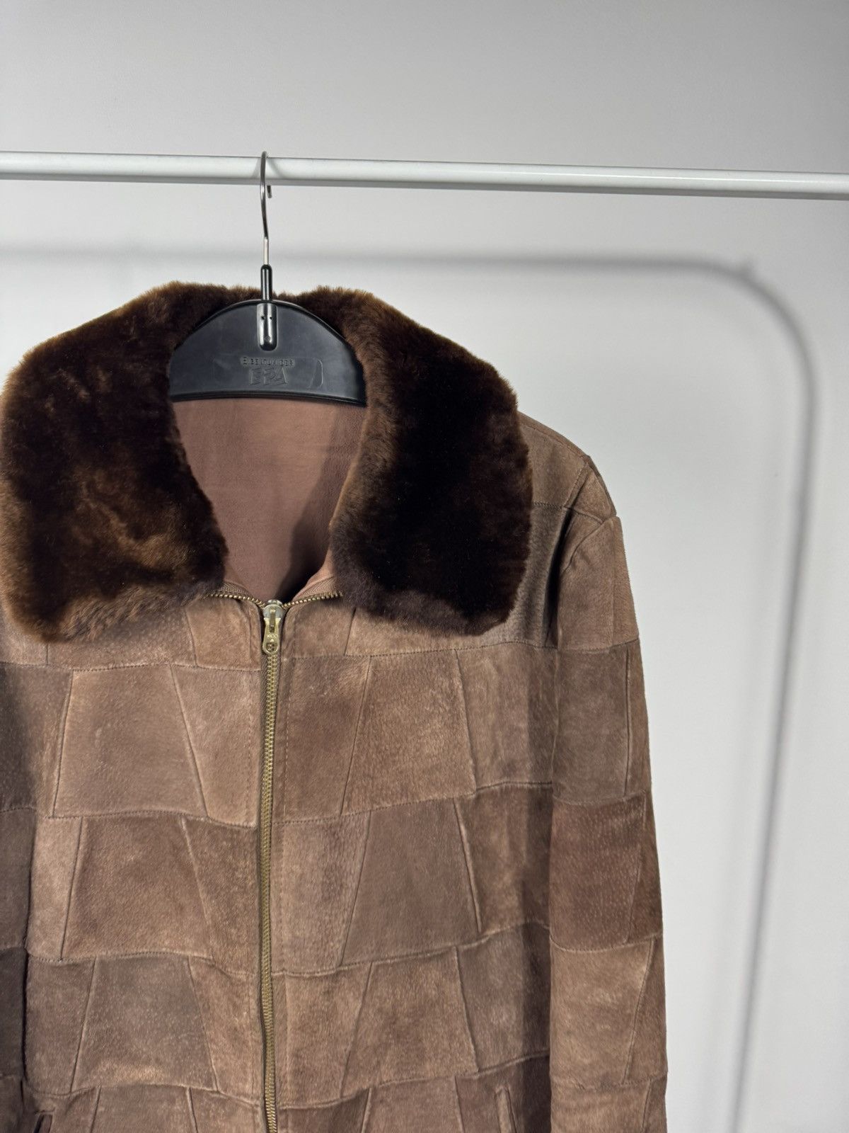 Other Vintage Brown Patchwork Leather Jacket Shearling Collar Zip Size US XL / EU 56 / 4 - 3 Thumbnail