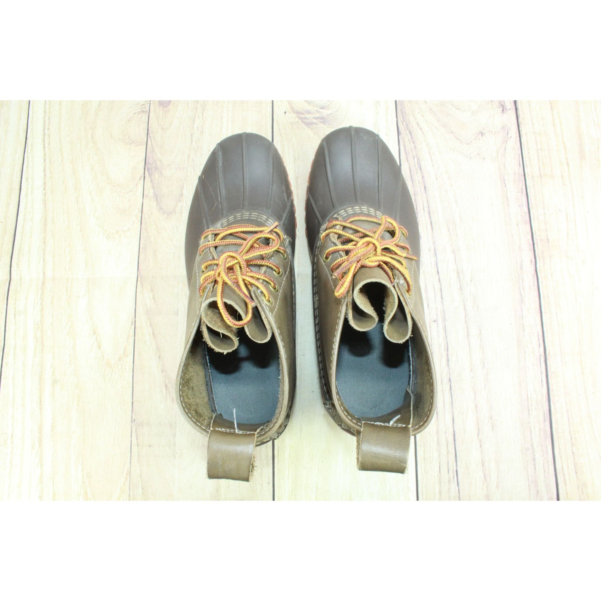 Leather LL Bean Women's Leather Unlined Ankle Duck Boots Size 10 M Size US 10 / IT 40 - 7 Thumbnail