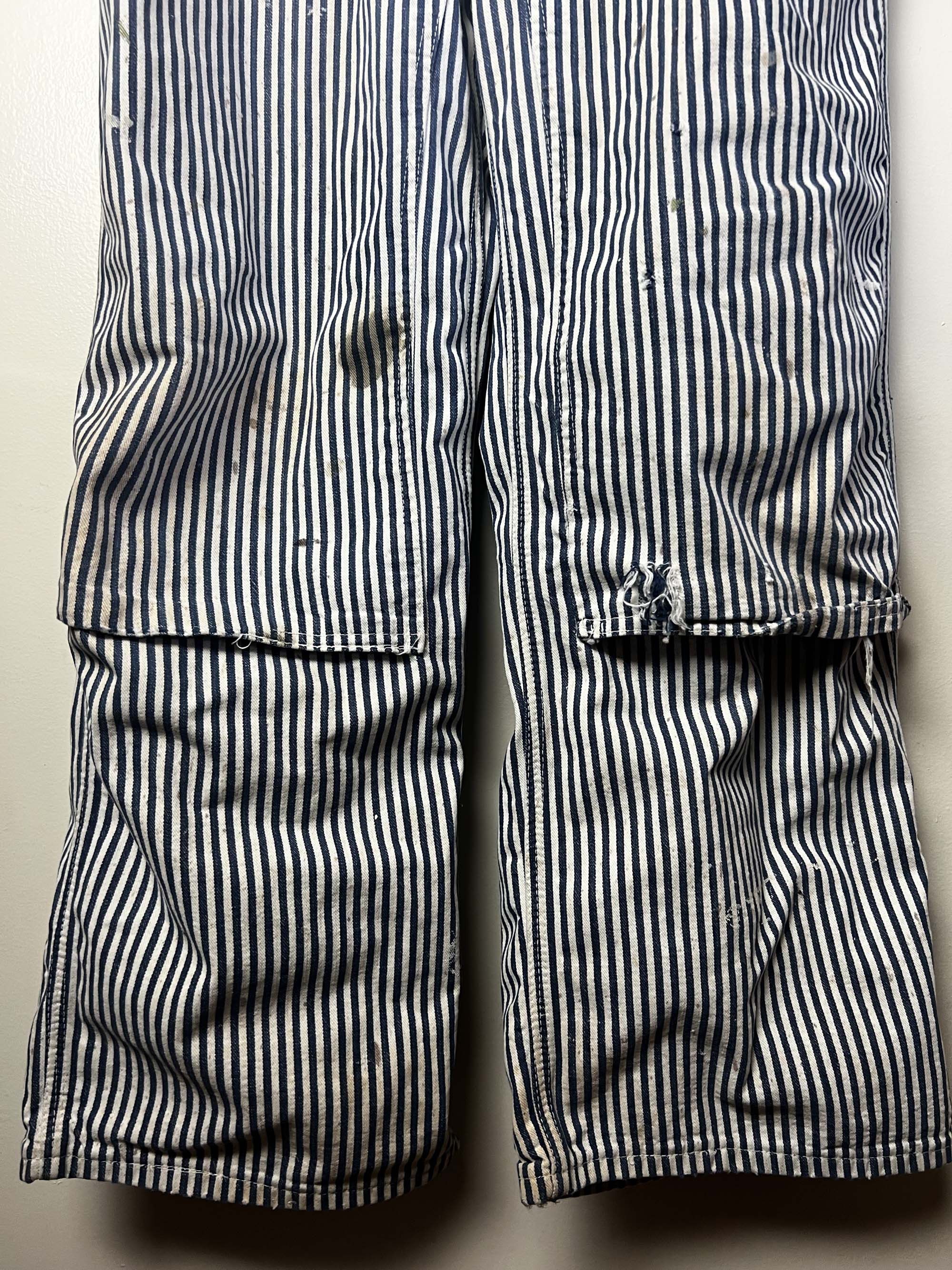 Big Mac Vintage 60s BIG MAC Double Knee Bib Overall Hickory Railroad Size US 36 / EU 52 - 7 Thumbnail