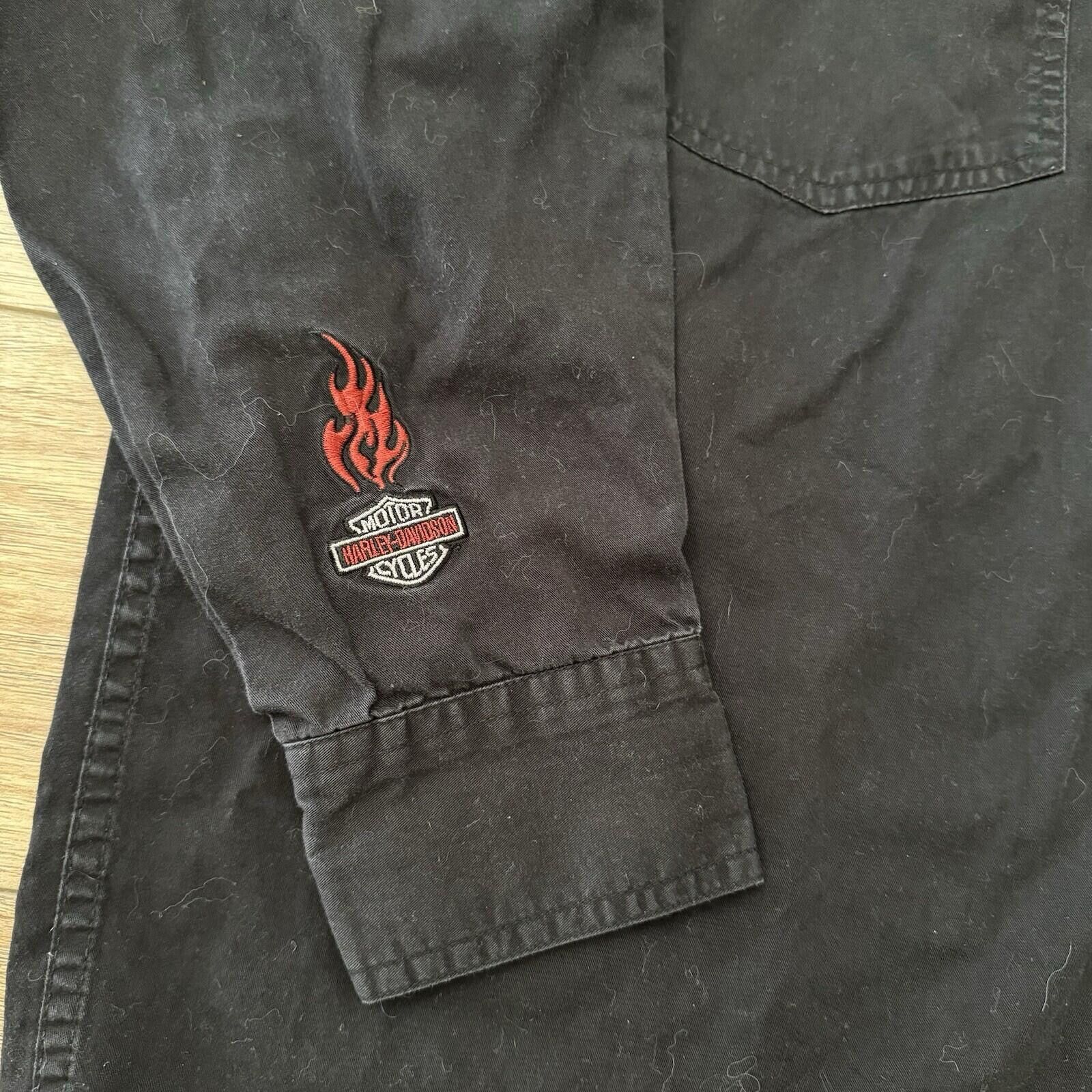 Harley Davidson Vintage Y2K Harley Davidson Black Biker Shirt Motorcycle M Size US M / EU 48-50 / 2 - 2 Thumbnail