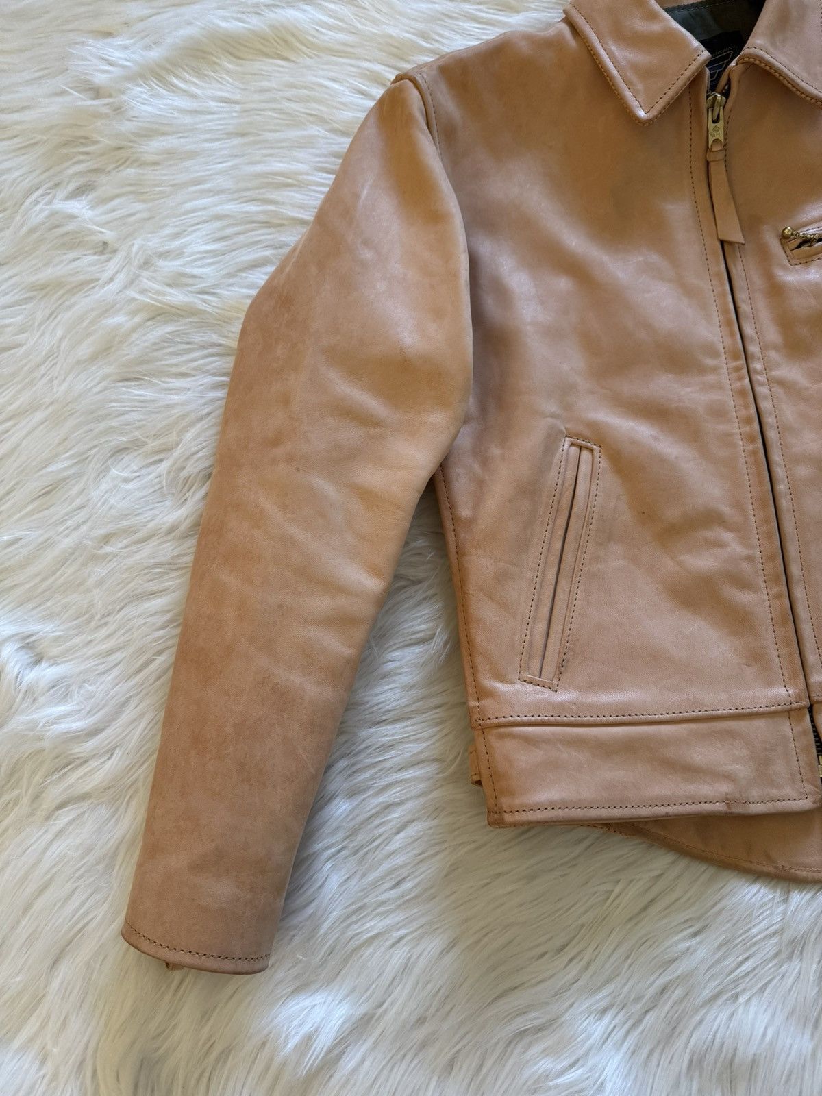 Simmons Bilt Simmons Bilt Liberator Leather Jacket Natural Horsehide 38 Size US S / EU 44-46 / 1 - 2 Thumbnail