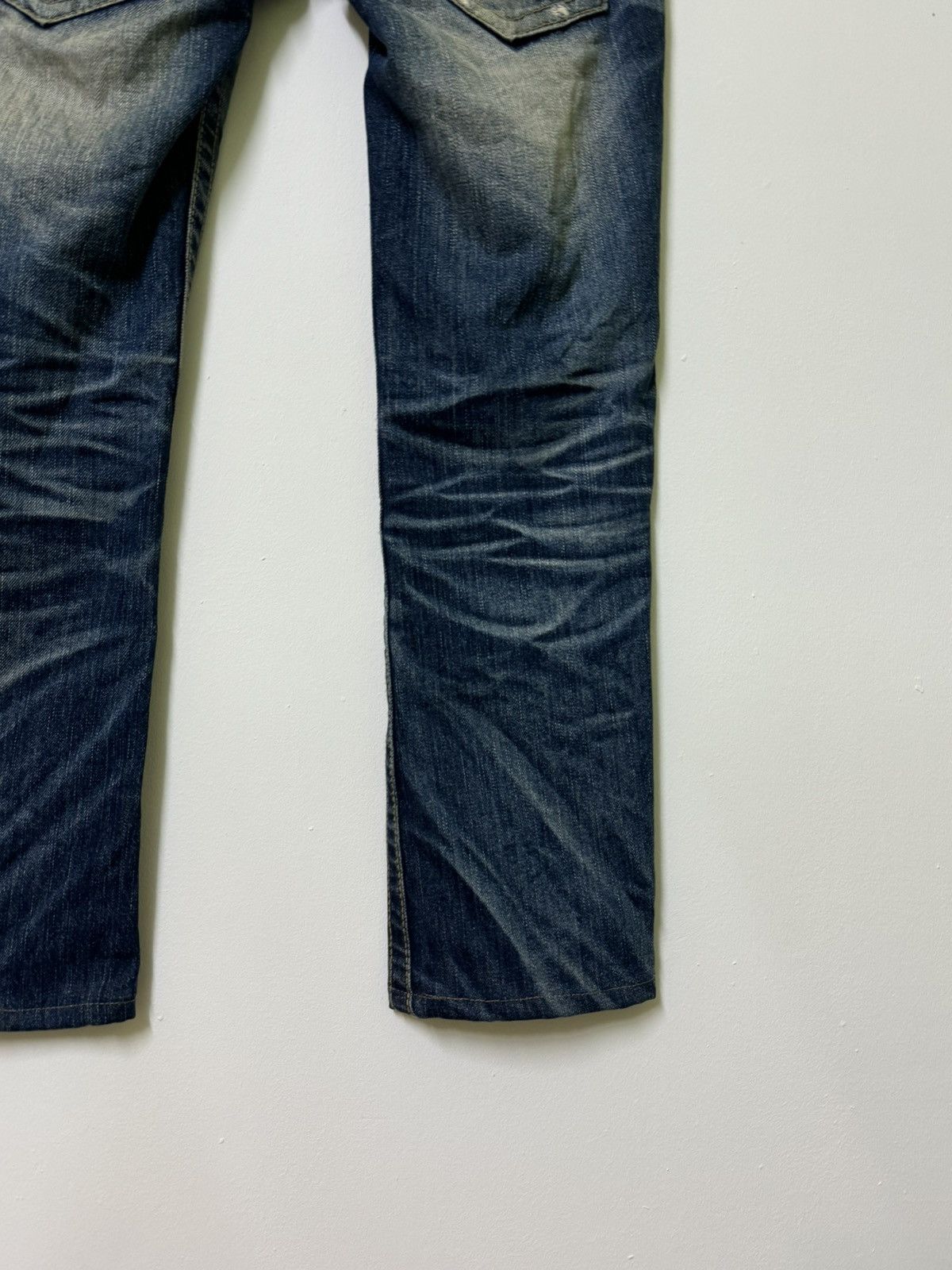 If Six Was Nine × Le Grande Bleu (L.G.B.) × Vintage VTG LOLITA DENIM DISTRESSED MUD WASH LOW RISE DENIM Size US 31 - 14 Thumbnail