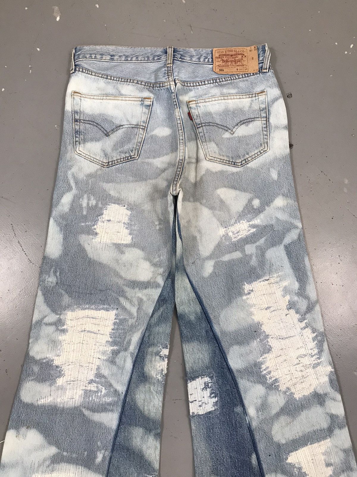 Levi's × Vintage Vintage Levi’s custom Distressed acid wash flared denim Size US 34 / EU 50 - 12 Thumbnail