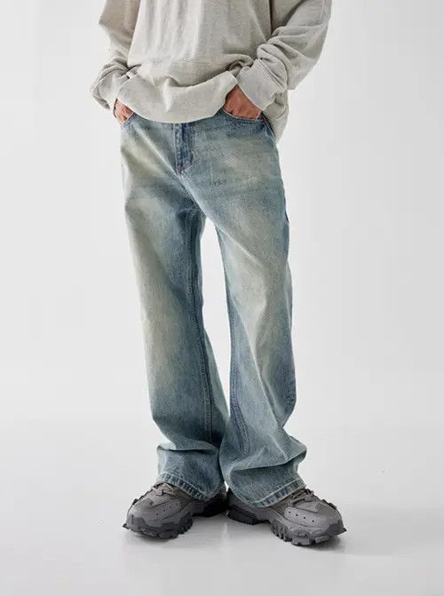 Japanese Brand × Jean American retro washed hip-hop straight flared jeans y2k Size US 32 / EU 48 - 1 Thumbnail