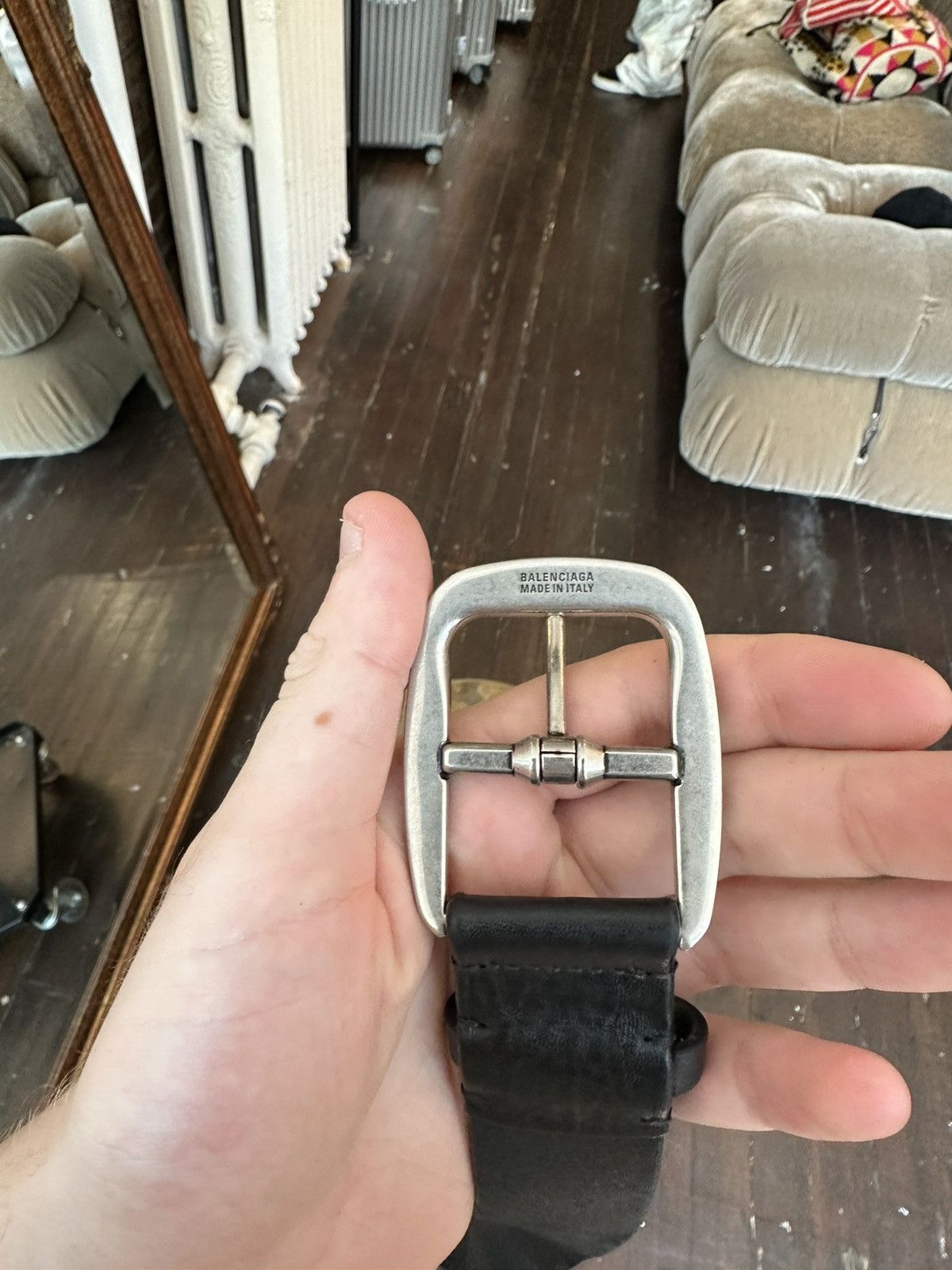 Balenciaga Balenciaga black leather belt Size ONE SIZE - 3 Thumbnail