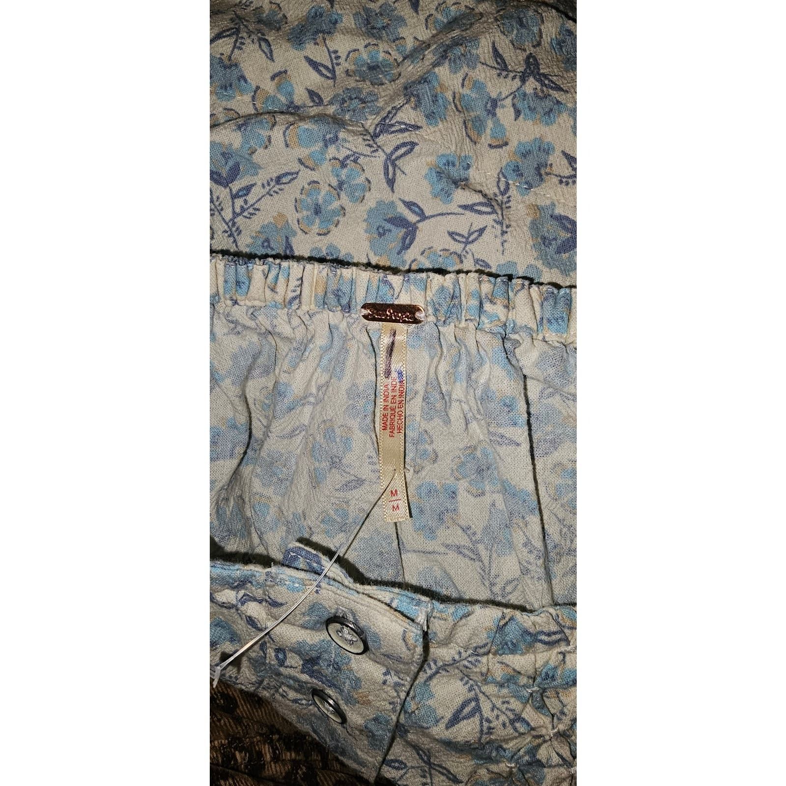 Free People New Free People James Smock Top $128 MEDIUM Blue Floral Size M / US 6-8 / IT 42-44 - 5 Thumbnail