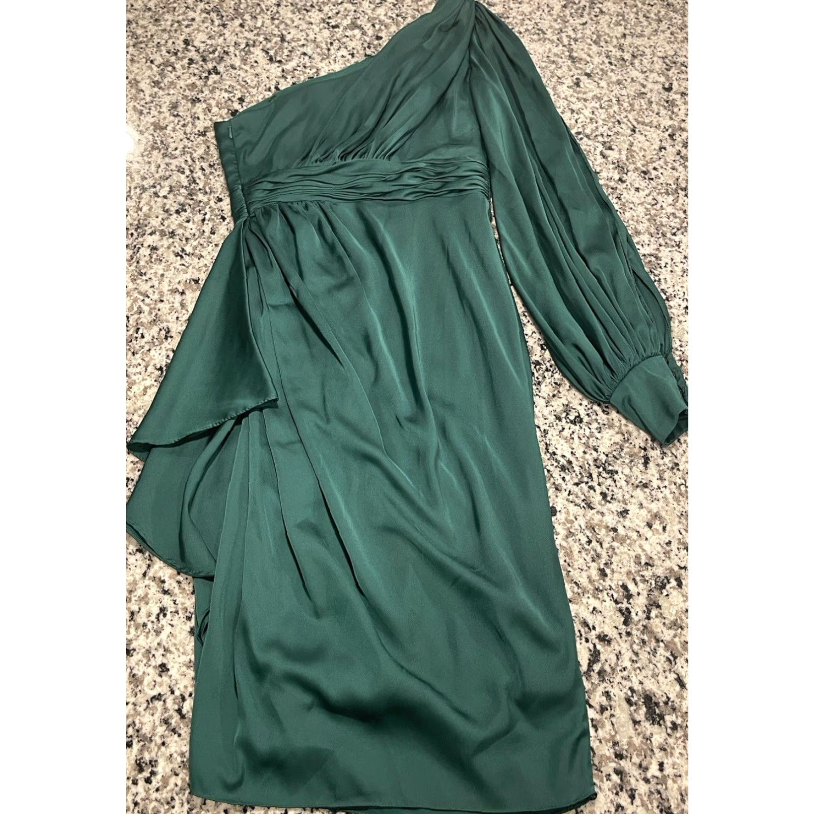 Mac Duggal VINTAGE Ieena For Mac Duggal Satin One Sleeved Cocktail Dress Size 0 Size XS / US 0-2 / IT 36-38 - 6 Thumbnail
