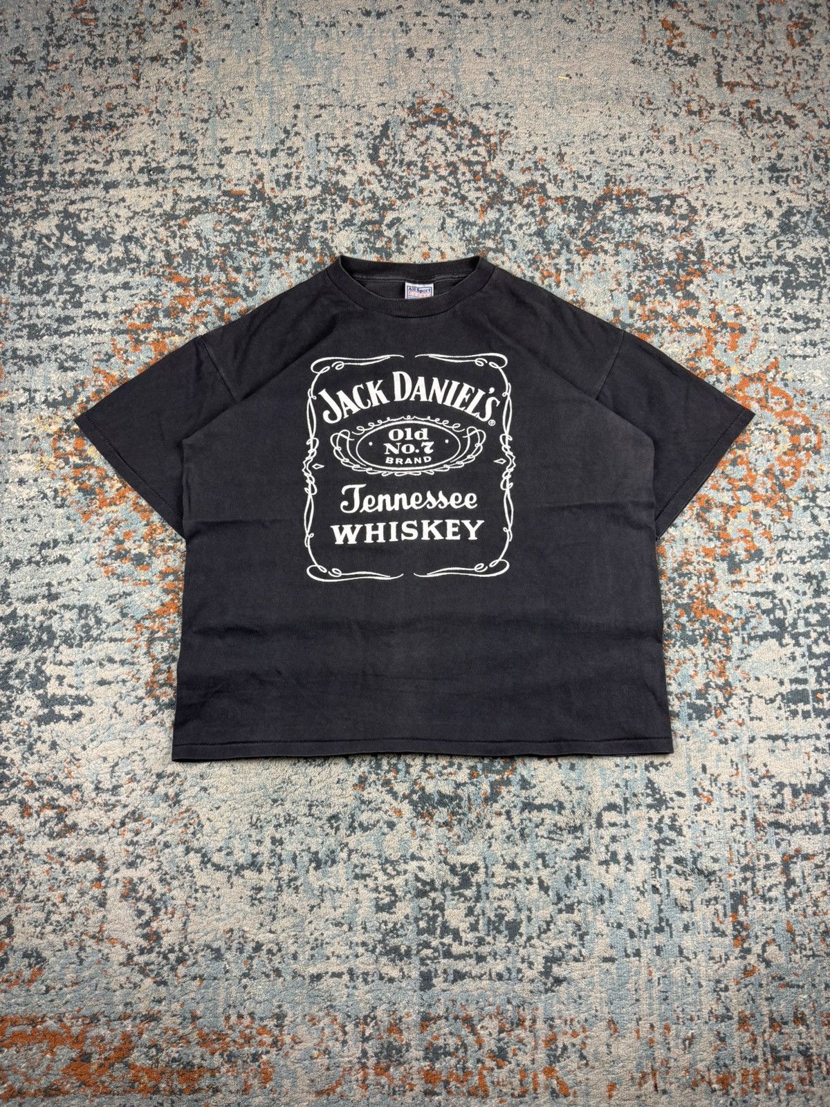 Vintage Vintage 90s Jack Daniels whiskey faded washed tee Size US XL / EU 56 / 4 - 1 Thumbnail