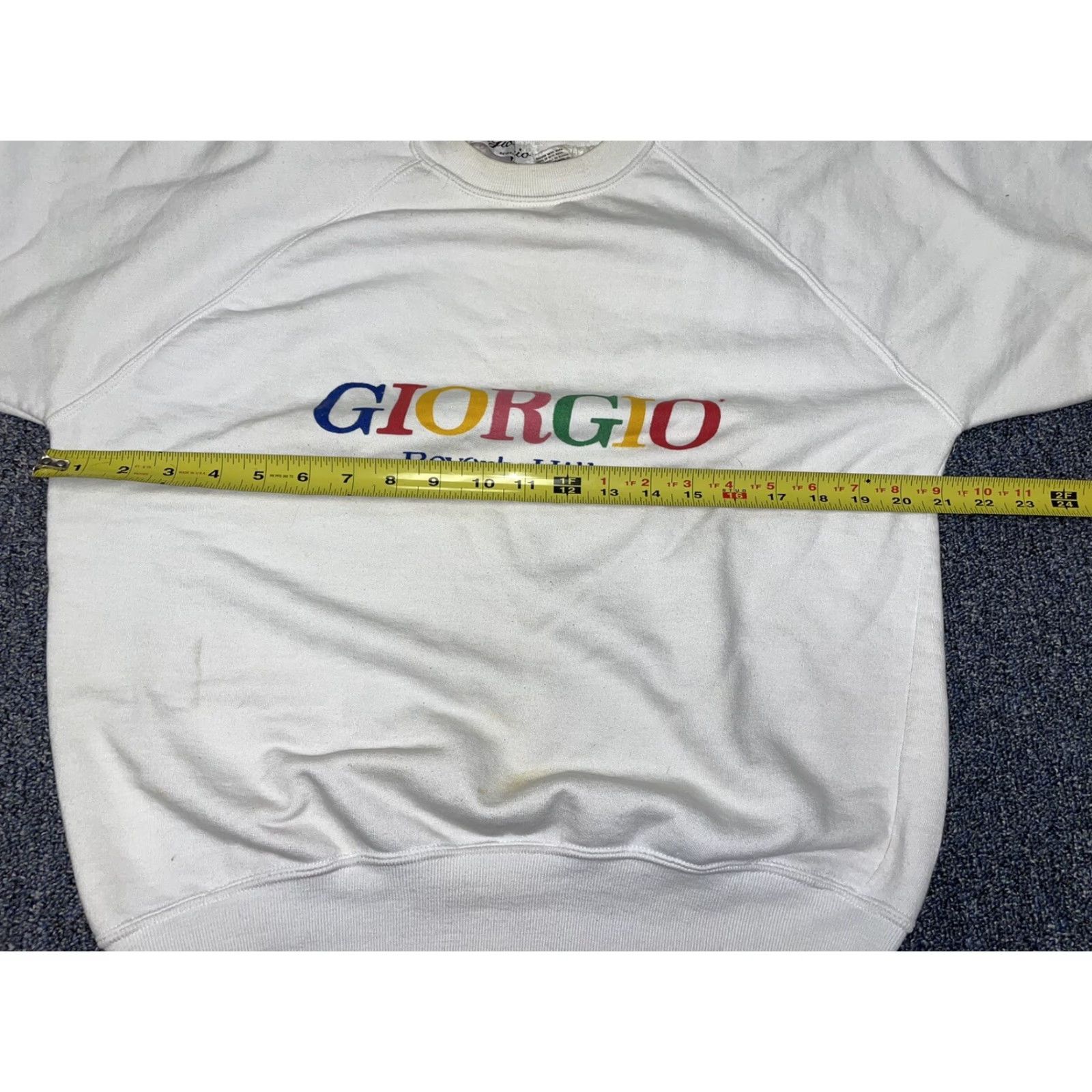 Vintage VINTAGE Giorgio Beverly Hills Raglan Crewneck Sweatshirt White 80s M Mens Size US M / EU 48-50 / 2 - 2 Thumbnail