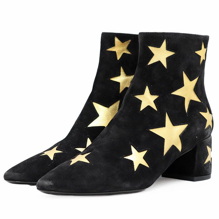Yves Saint Laurent Yves Saint Laurent Saint Laurent Paris Star Metallic Nubuck Boots Leather Shoes DUTY FREE for USA Size ONE SIZE - 1 Thumbnail