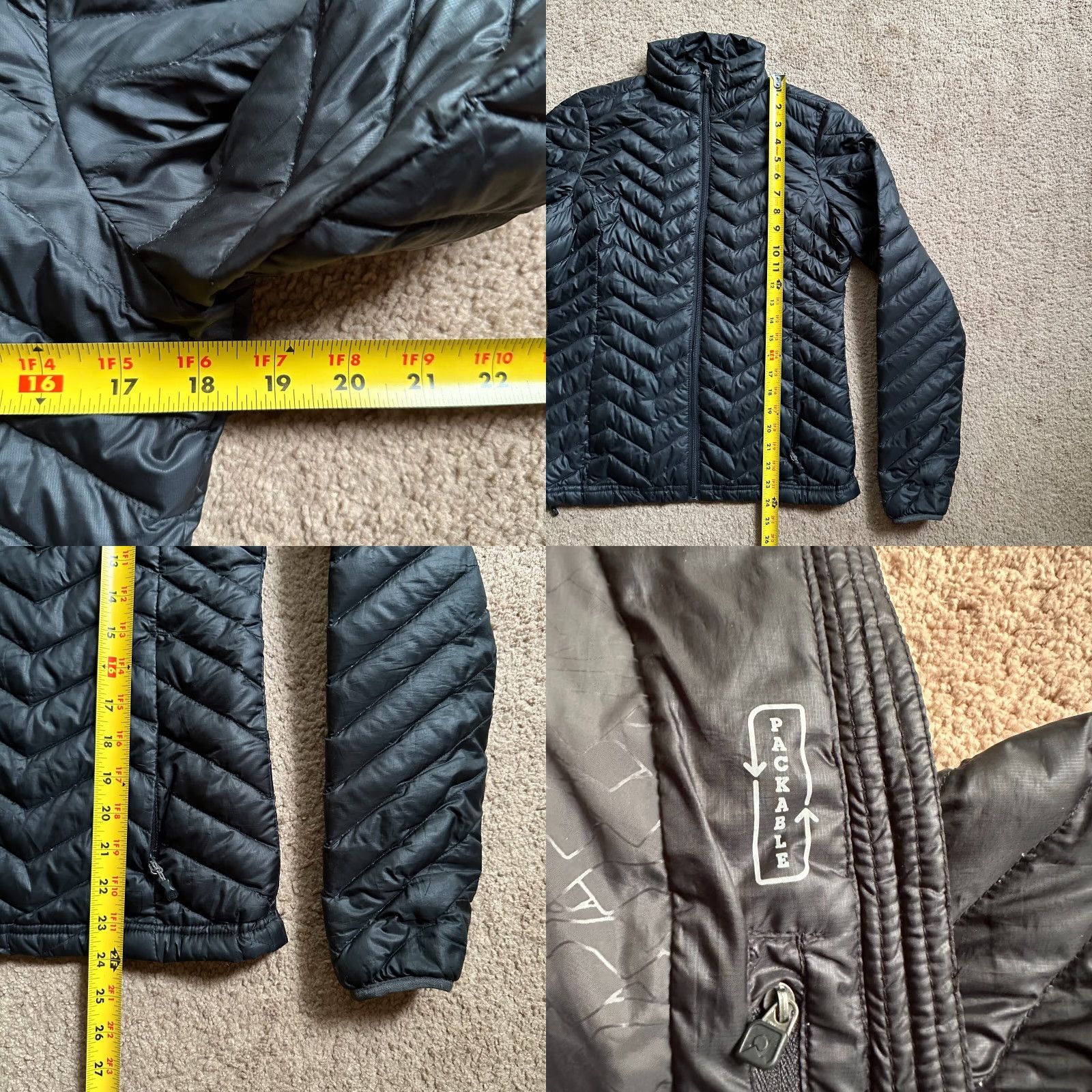 Vintage EMS Jacket Womens XS Packable Down Fill Puffer Black Jacket Size XS / US 0-2 / IT 36-38 - 8 Thumbnail