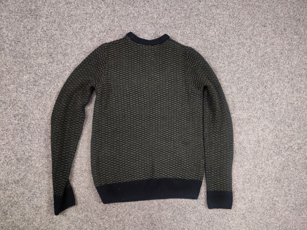 Folk Folk Design Dark Green Black Blend Knit Sweater Vintage Size US S / EU 44-46 / 1 - 10 Thumbnail