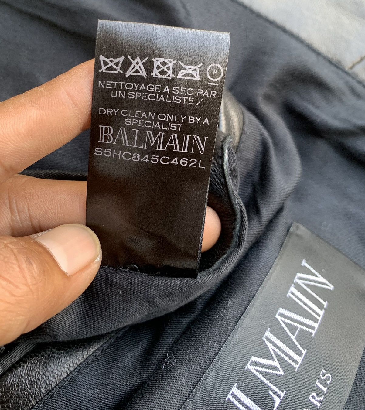 Balmain Balmain Paris Double Collar Biker Lamb Leather Zipper Size US L / EU 52-54 / 3 - 11 Thumbnail