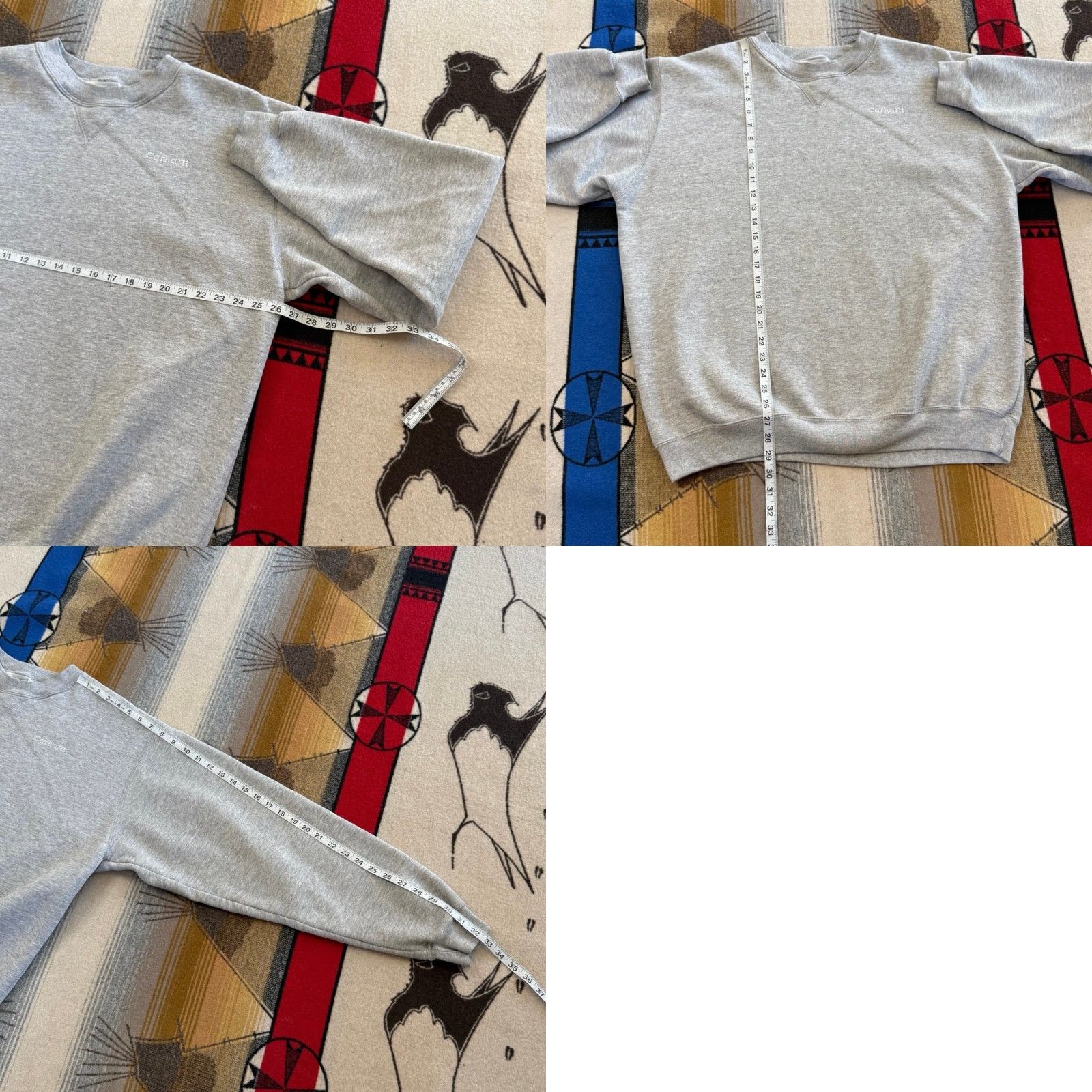 Carhartt VINTAGE Carhartt Embroidered Spell Out Crewneck Sweatshirt XL Gray Size US XL / EU 56 / 4 - 8 Thumbnail