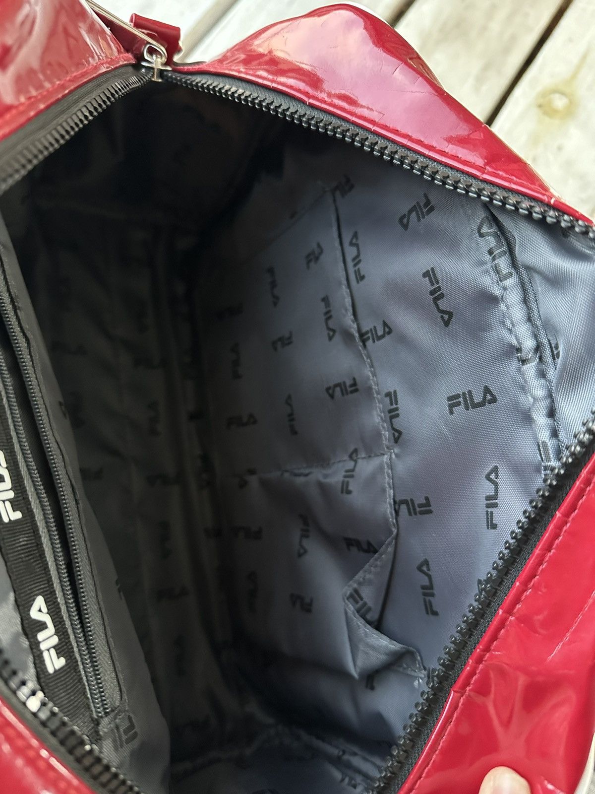 Fila 🚨Y2K AVANT-GARDE FILA 🚨mesh RED Japan style hand bag 90s Size ONE SIZE - 14 Thumbnail